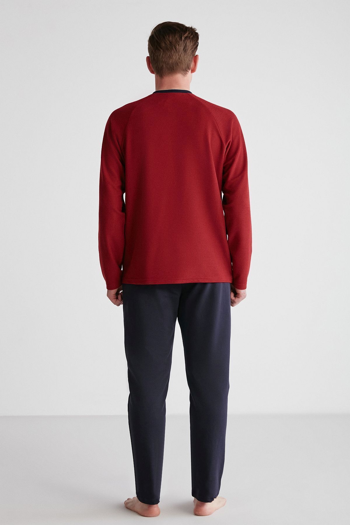 ست پیژامه چند رنگ مردانه پایه. POLO ASSN. لباس خواب بورگوندی 024K.1ZE8.T.7.A3GR4P U.S. Polo Assn.