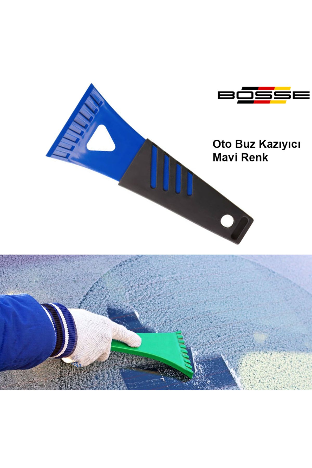 BOSSE Oto Buz Kazıyıcı Lüks Kar Temizleme Aleti 18 cm