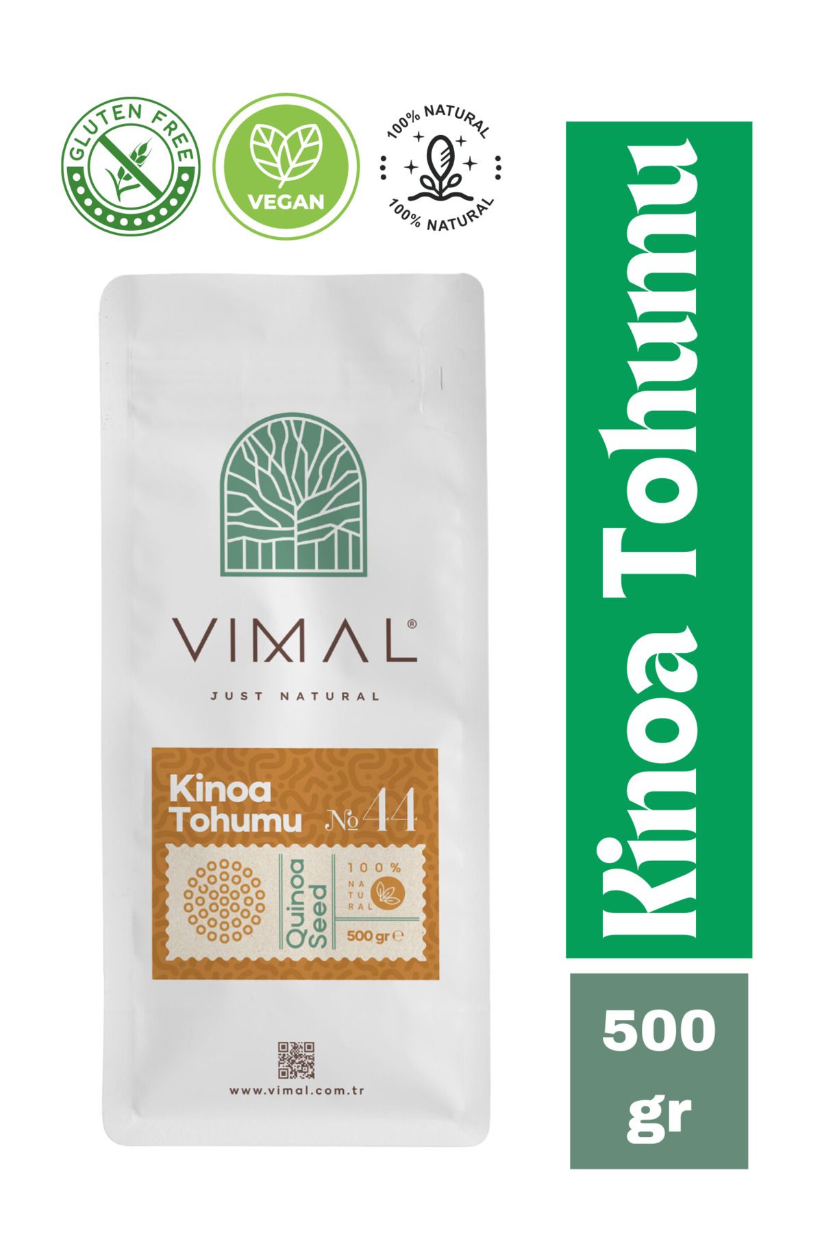 VIMAL Beyaz Kinoa glutensiz 500 gr Kilitli Ambalaj