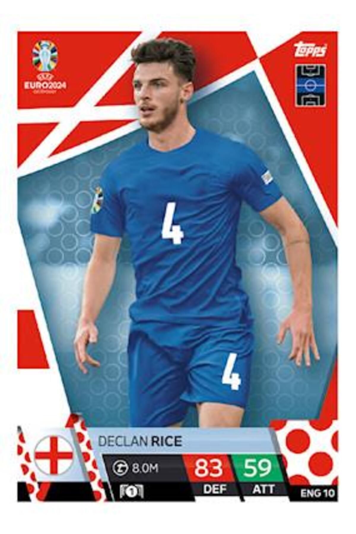 Topps-Match Attax Euro 2024 Football Cards Uk Declan Rice Eng10 1