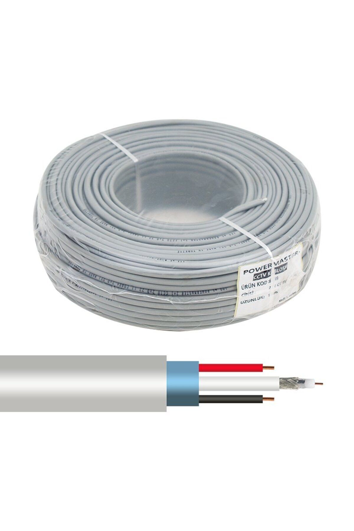 Kapamarka KAMERA KABLOSU CCTV BAKIR (CU)2+1 2 X 0.50MM 100 METRE