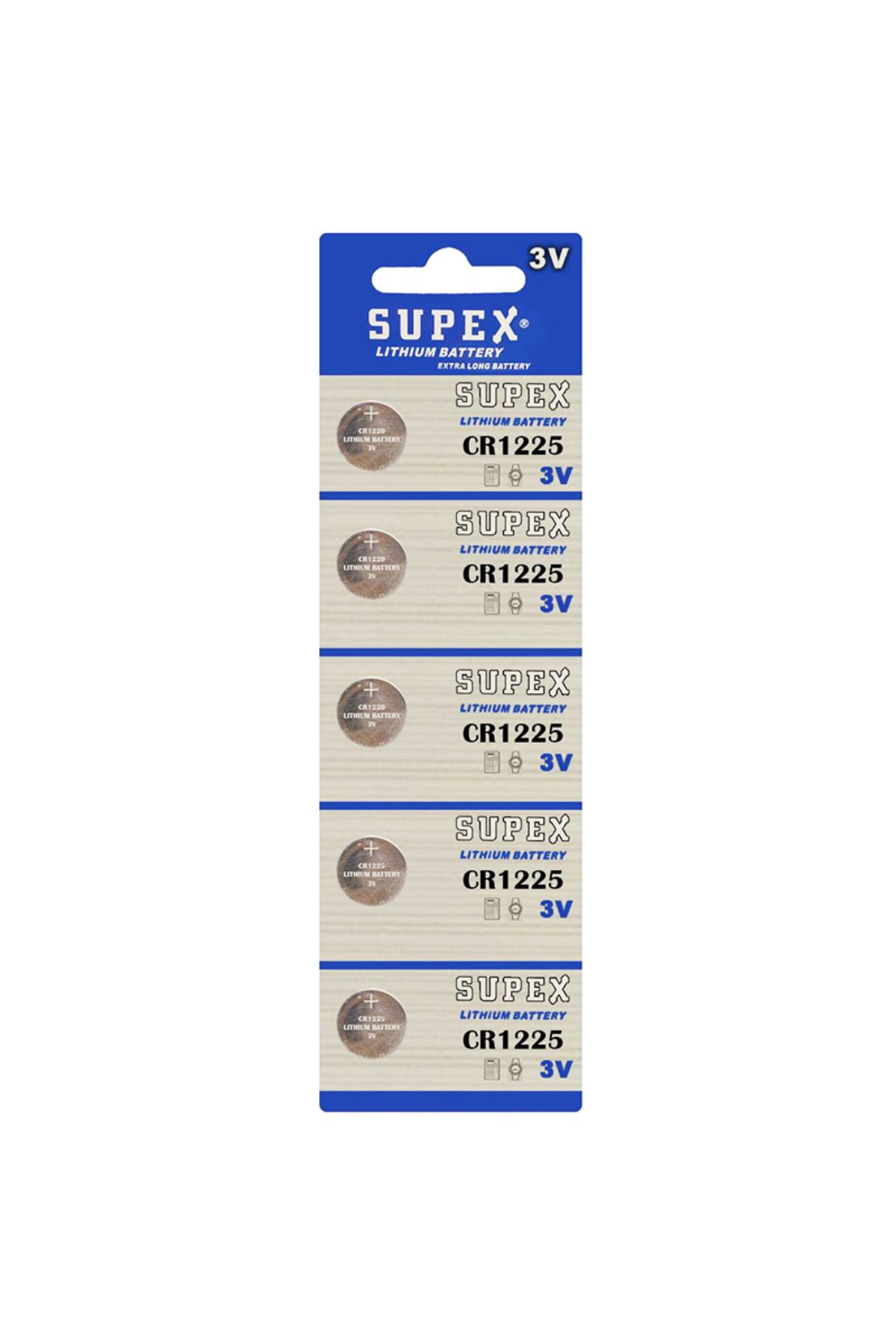 Kapamarka SUPEX CR1225 3 VOLT LİTYUM PİL 5Lİ PAKET FİYAT