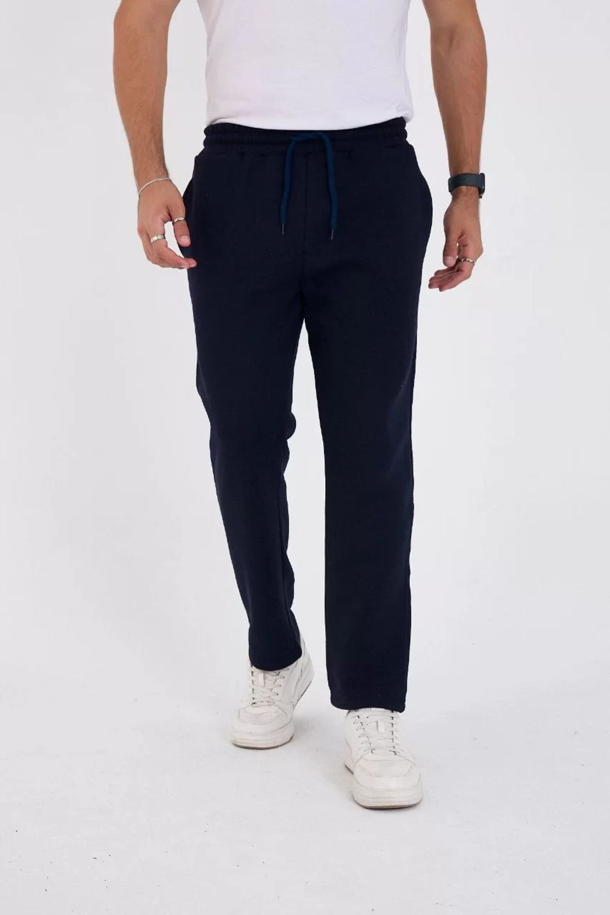 SA Alişveriş Dünyam Unisex Üç İplik Basic Eşofman Pantolon - Lacivert