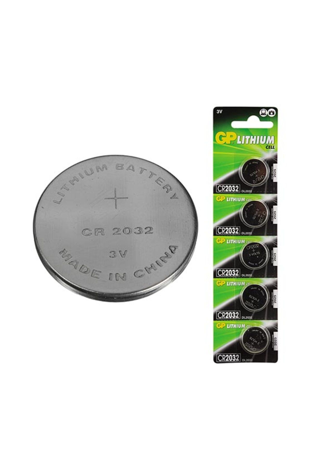 Kapamarka GP CR2032 3V LİTYUM PARA PİL 5Lİ PAKET GPCR2032-2CPU5 (GPPBL2032188)