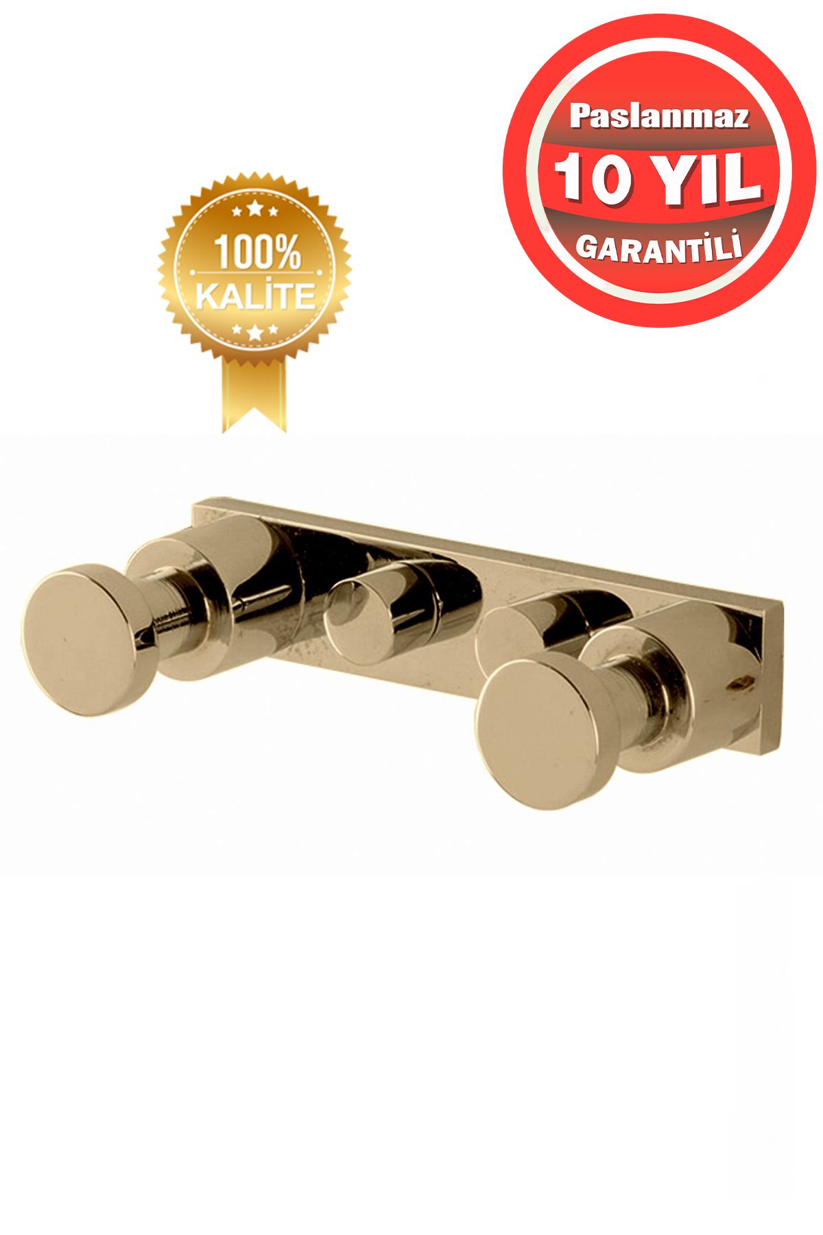ÇELİK BANYO Paslanmaz Pirinç Altın Gold Flora Askılık İkili Askılık Banyo Askısı