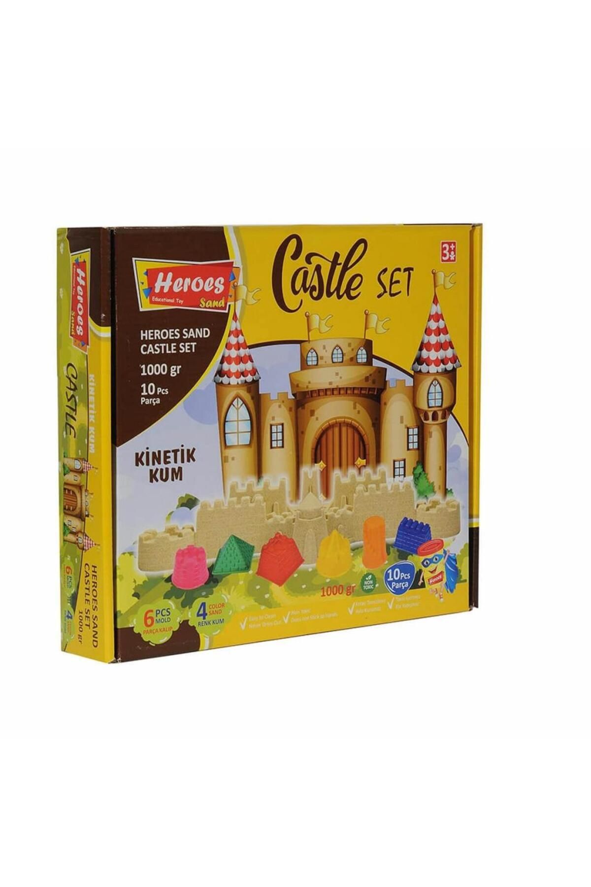 gcaksesuar Nessiworld KUM-044 1000 gr Heroes Kinetik Kum Kale Kalıplı  Set - Eren Oyuncak