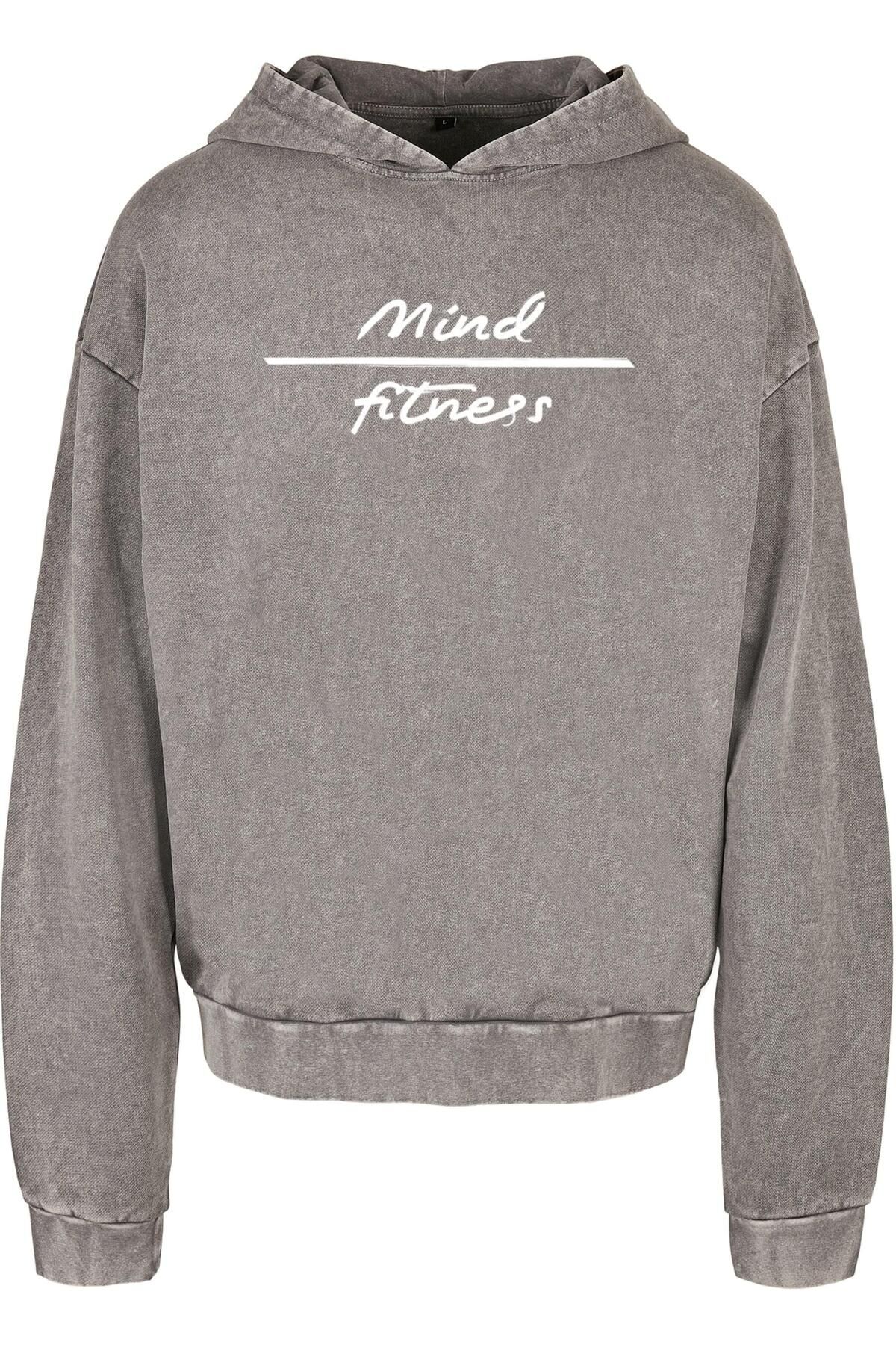 Merchcode-Mind Fitness Acid Washed Oversized Hoodie 1