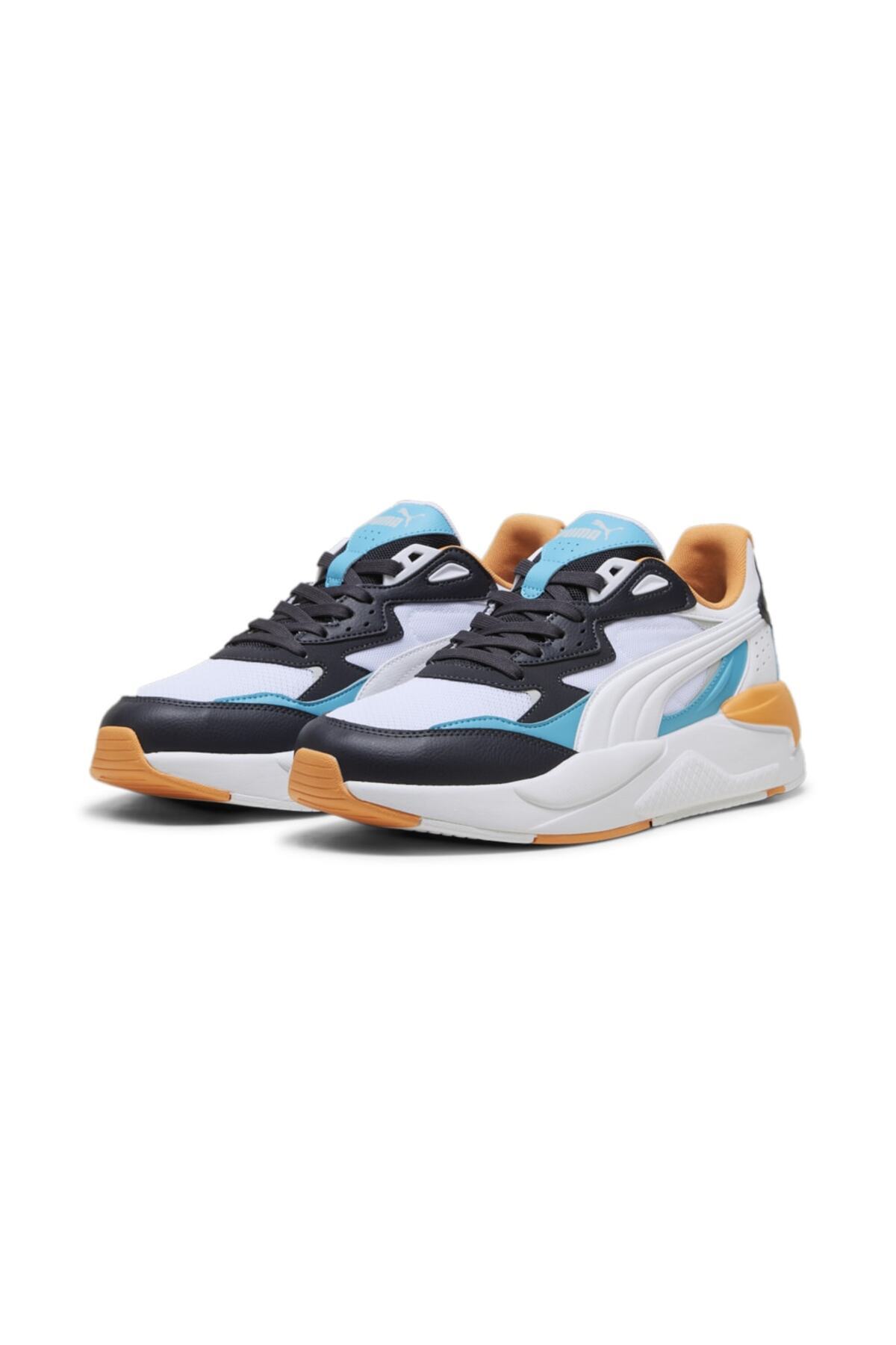 Puma X-Ray Speed-Navy-White-Aqua-Clementine Günlük Spor Ayakkabısı görsel 3