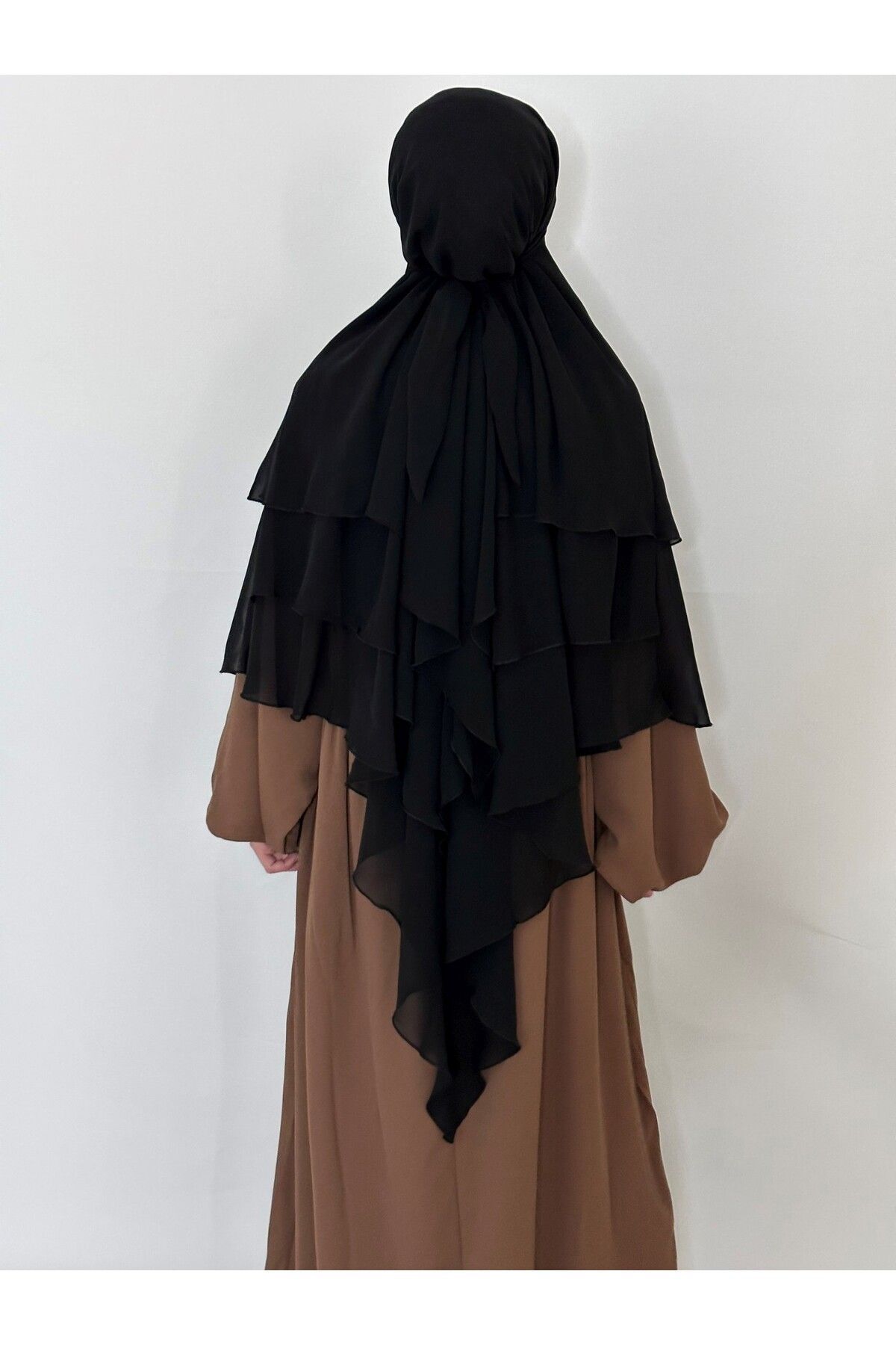 erasra class-Black Siphon Multi-Layer - Lace-Up Kimar Scarf 4
