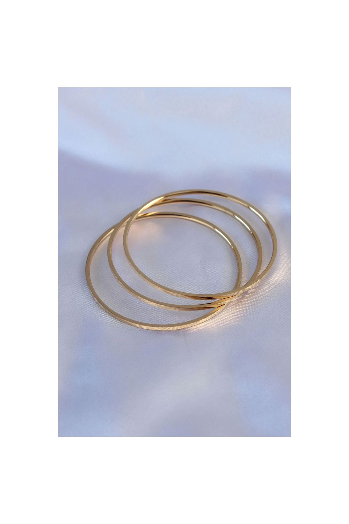 Narnuga 316L Çelik Gold Renk Ajda Model Kadın 60 mm Bilezik - TJ-BB5360