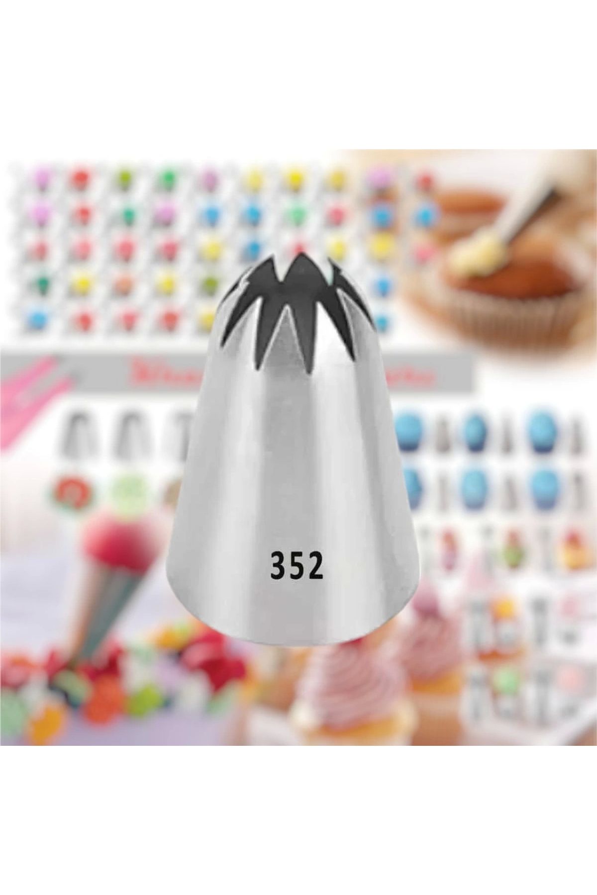 artizanmutfak Büyük Boy Kapalı Yıldız 9 Diş Krema Duyu 35x20x50 Mm | İthal Krema Torbası Hediye (DY-352)
