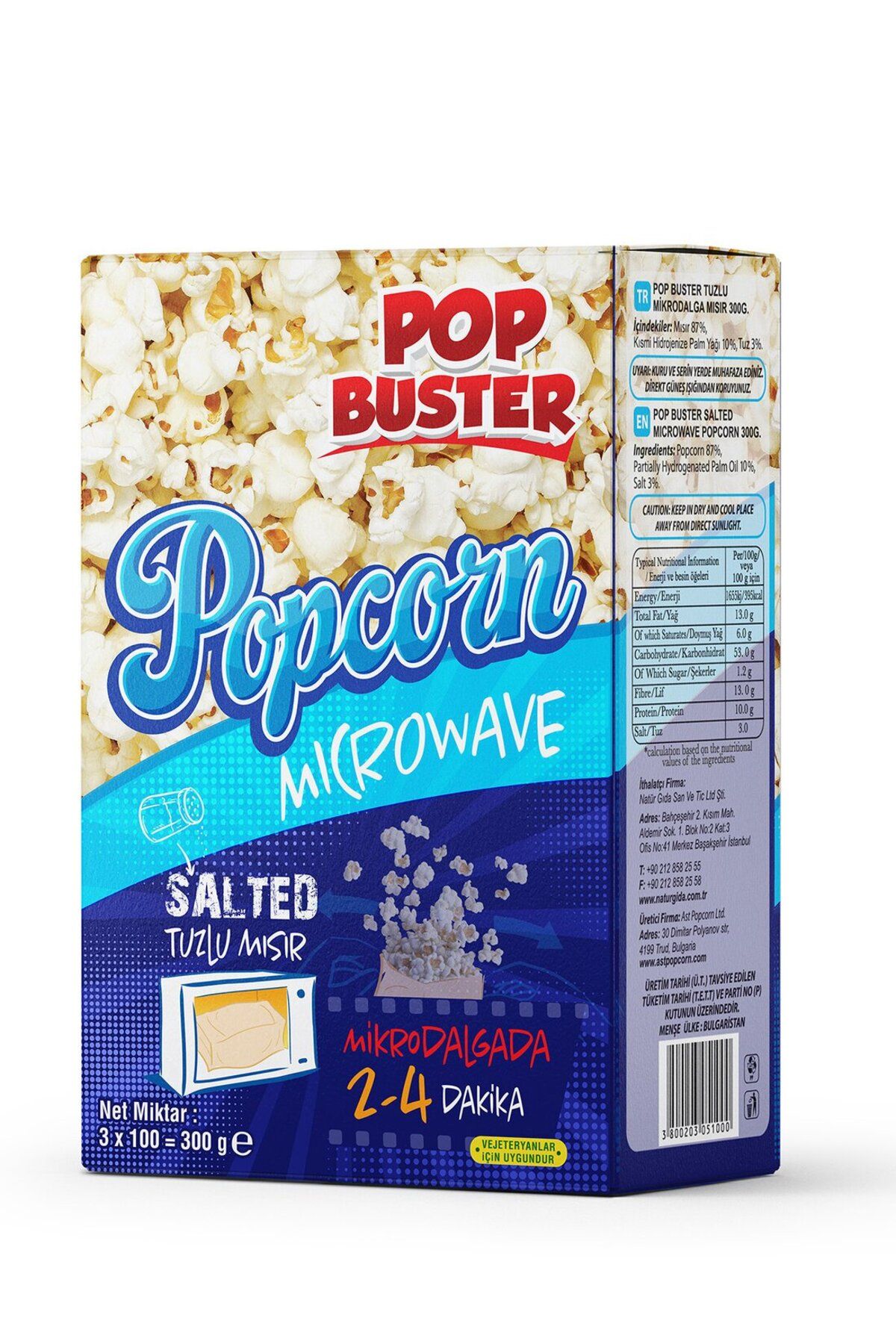 POP BUSTER Tuzlu Mikrodalga Mısır 300 G