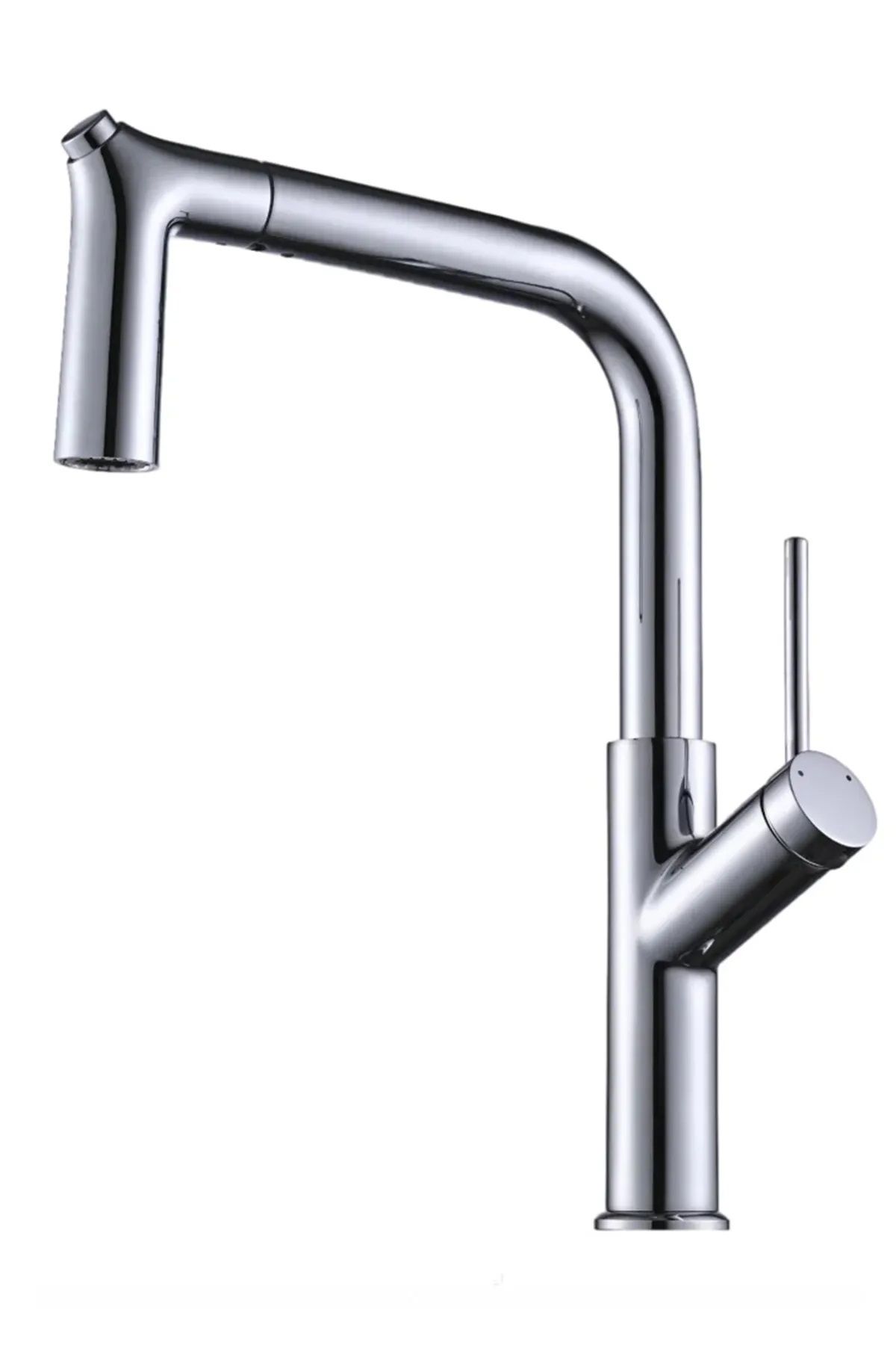 BanyoNatural-Chrome Color Stainless Steel Spiral Sink Faucet - 2 Functions 4