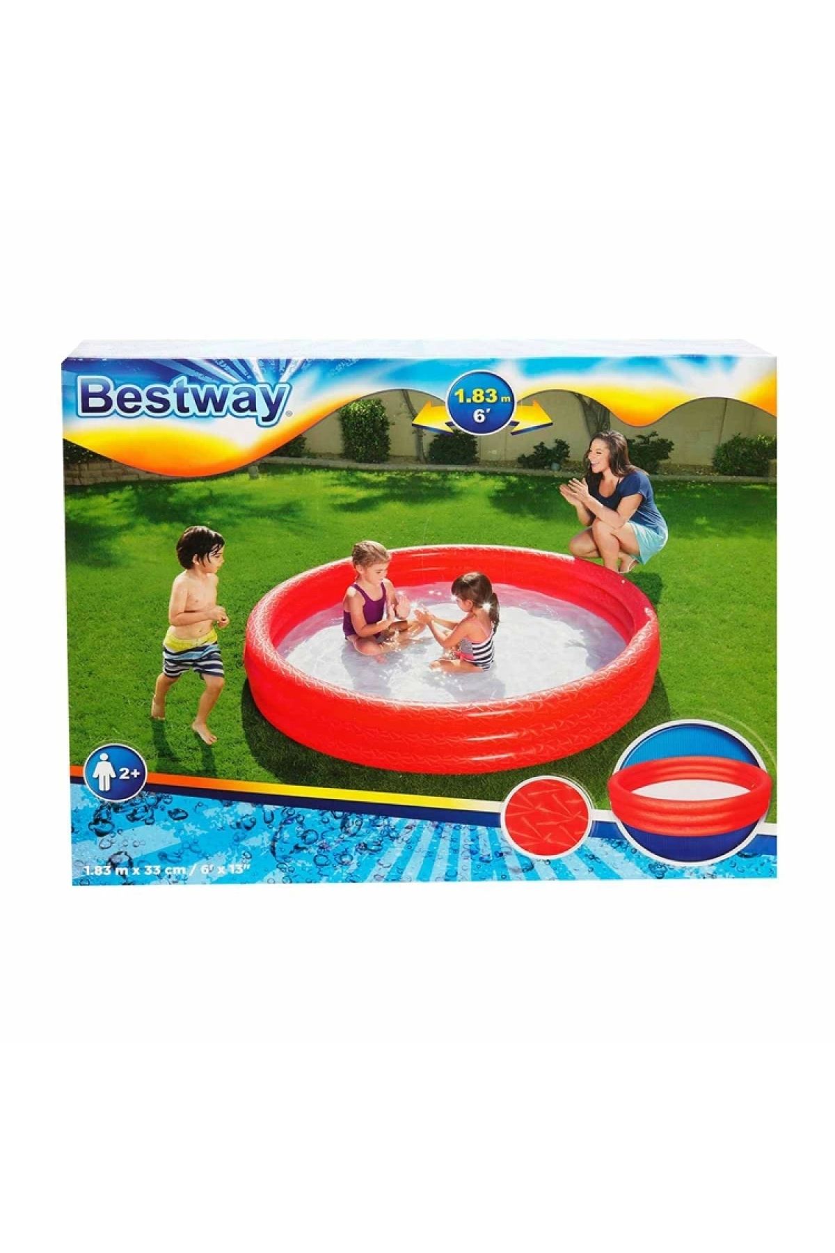 BESTWAY-3 Ring Colored 183X33 cm Children's Pool - 51027 4