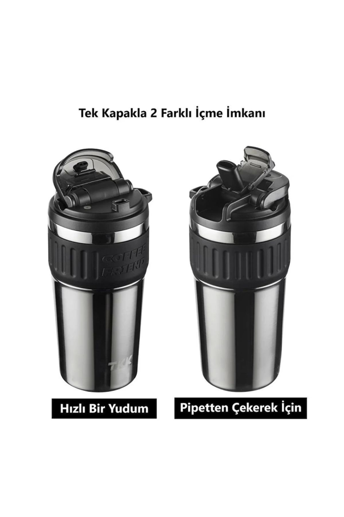 قمقمه و فلاسک چند رنگ VagonLife T2023 K PIPET HAND فروش ترمینال لیوان 630 میل نقره فولاد TKK