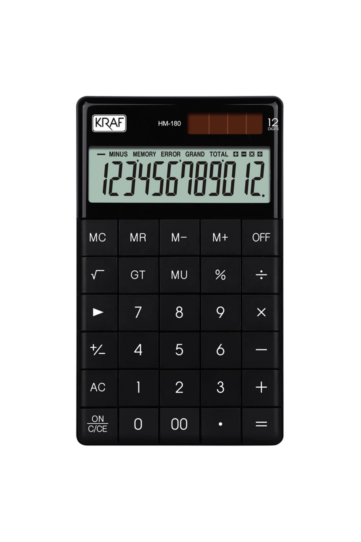 KRAF 12 HANE MASAÜSTÜ HESAP MAKİNESİ HM-180 BK SİYAH