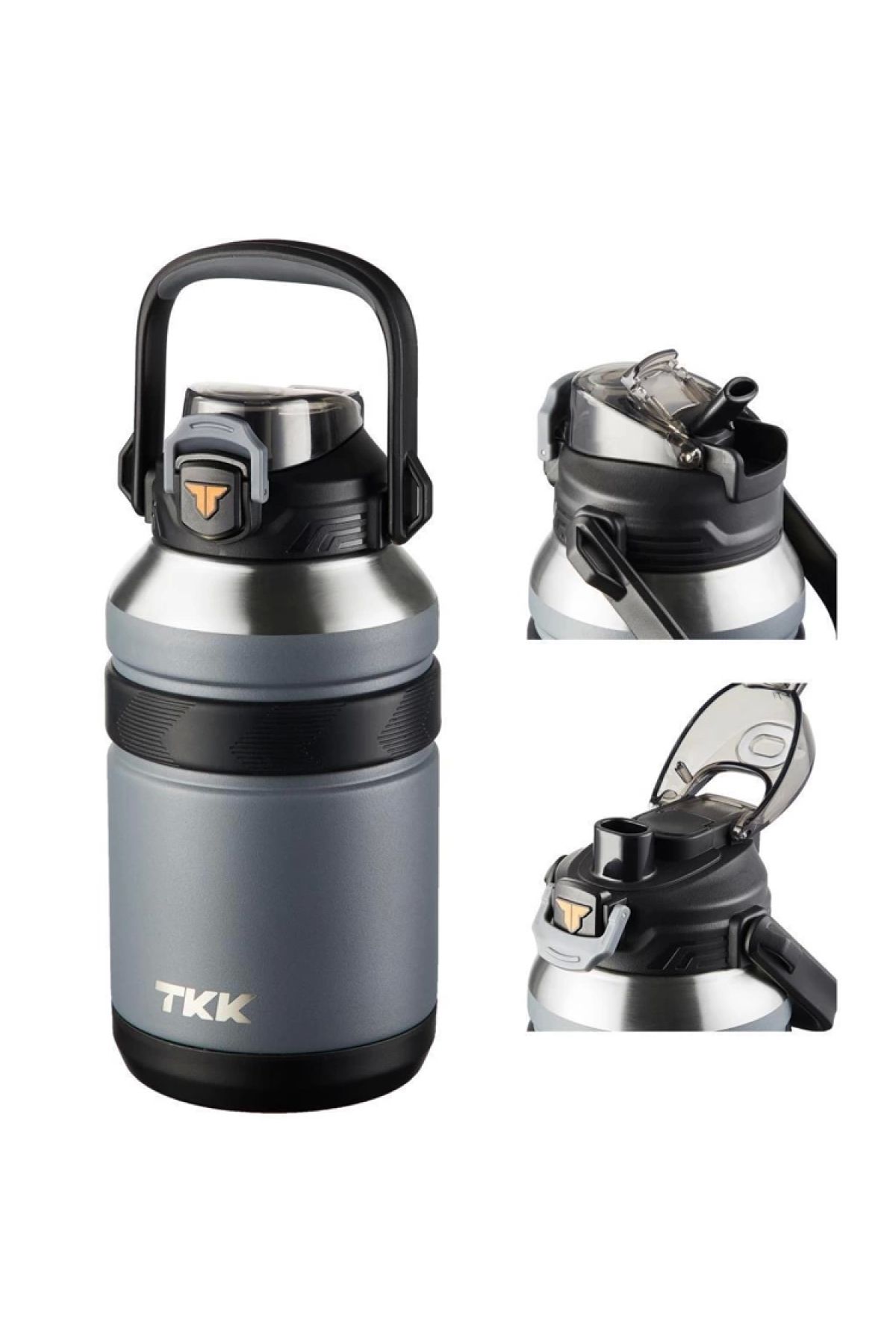 قمقمه کمپ مشکی Vagonlife Steel Thermos T2031 1500ml سیاه TKK