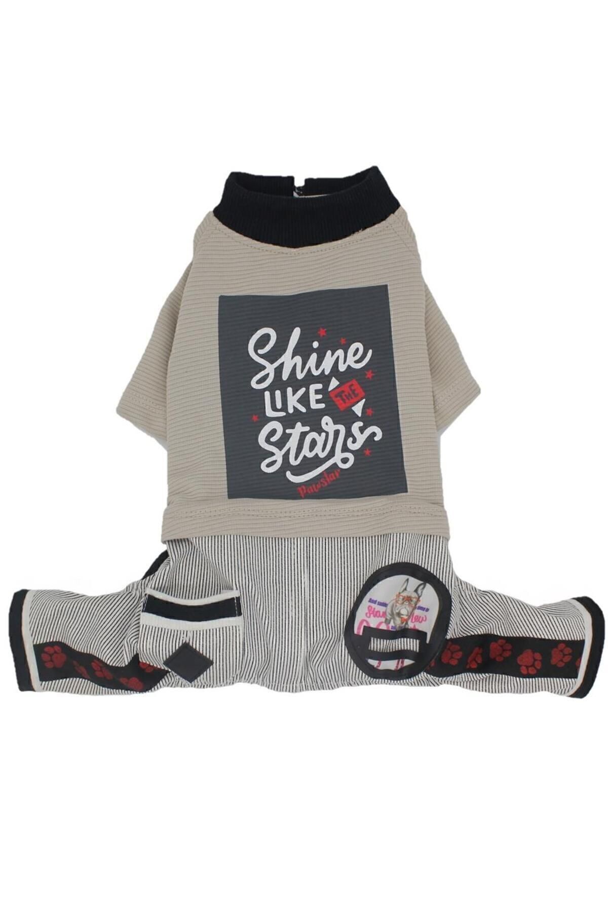 Pawstar-Stone Shine Cat Dog Jumpsuit - Outfit 1