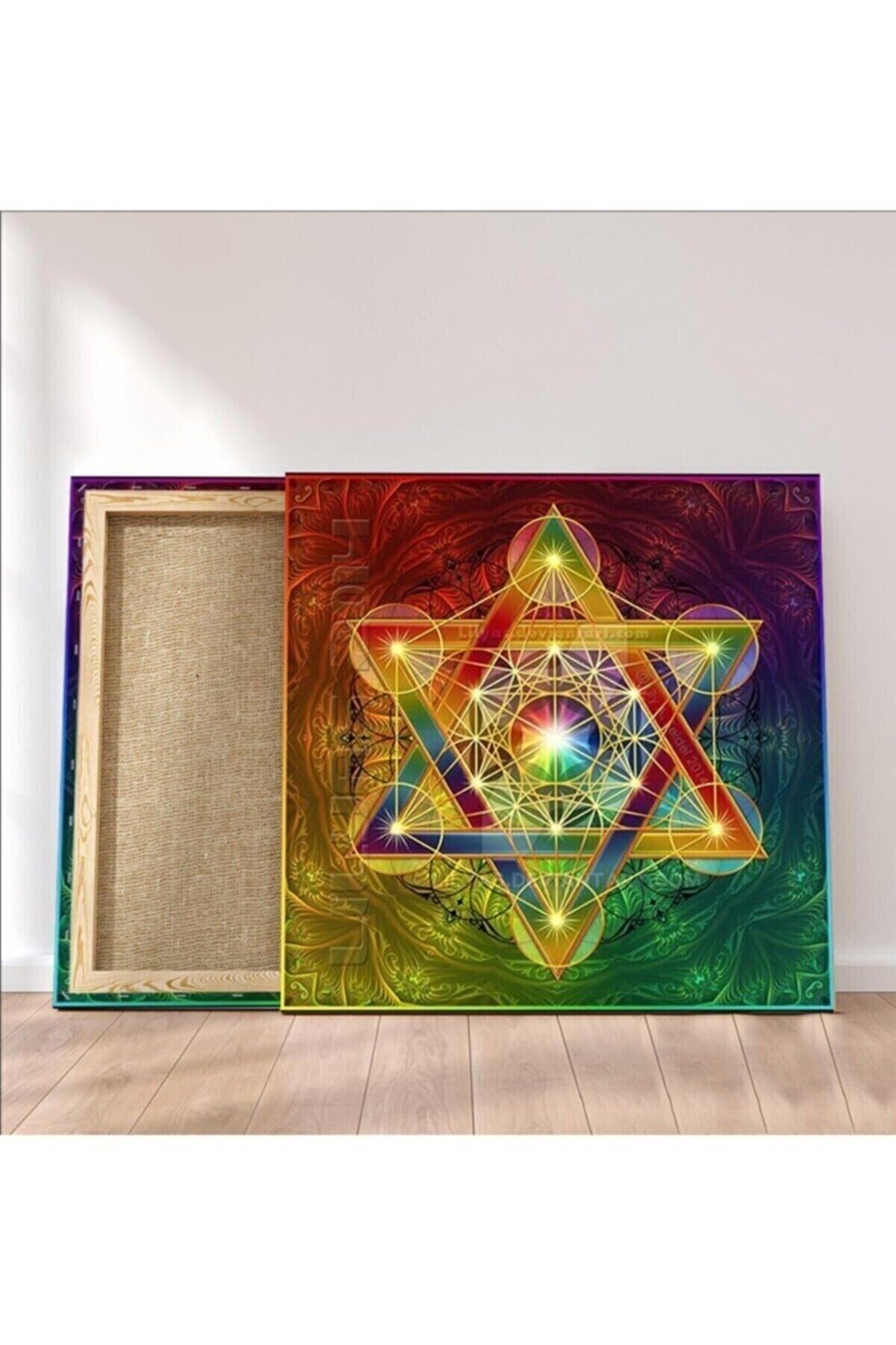 Vividale Sri Yantra Yaşam Çiçeği Temalı Kanvas Tablo Bolluk Bereket Şans Doğurganlık