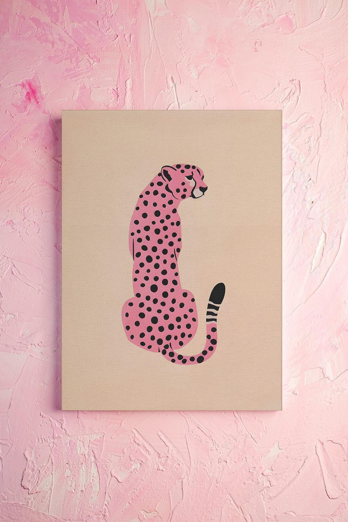 Pink Leopard Canvas Painting
