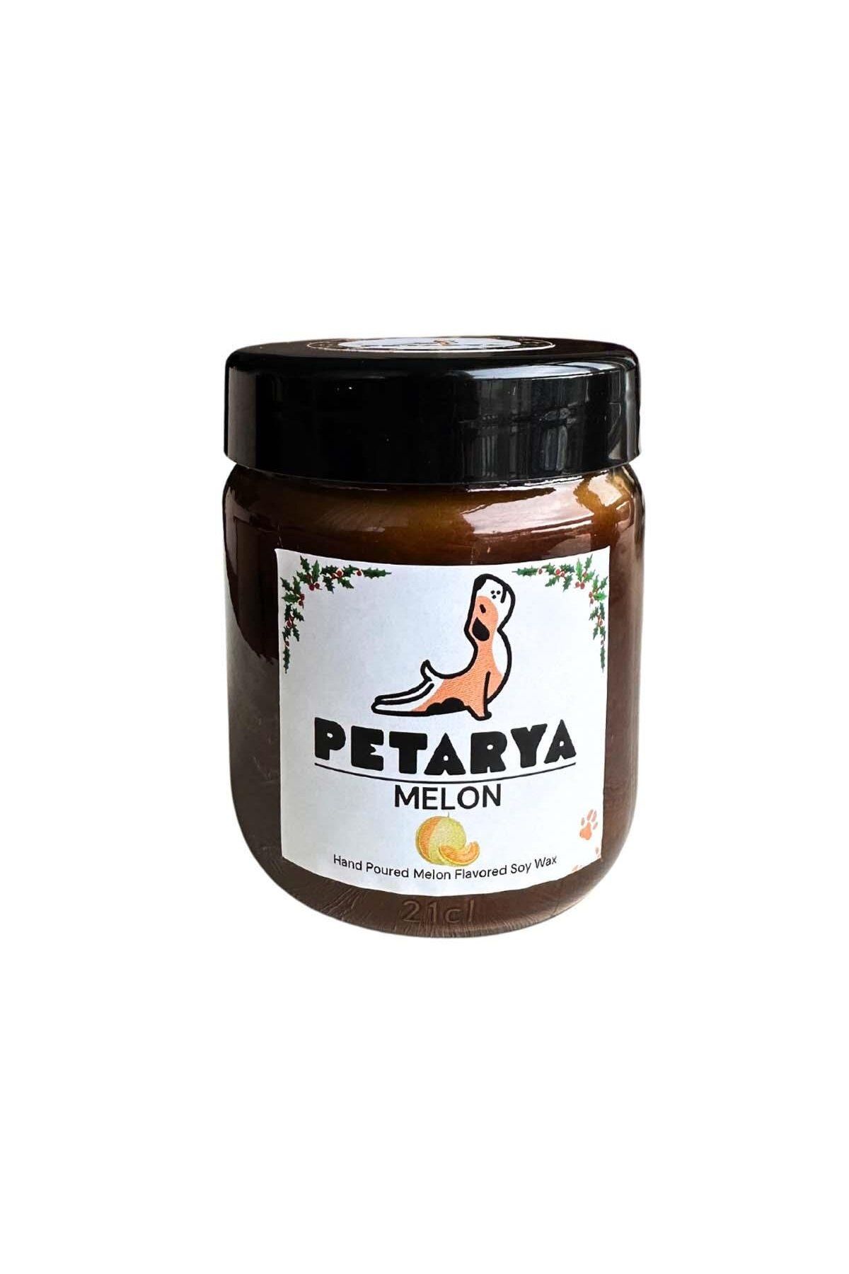شمع و چراغ زرد خربزه طبیعی سویا ضروری اورجینال PETARYA