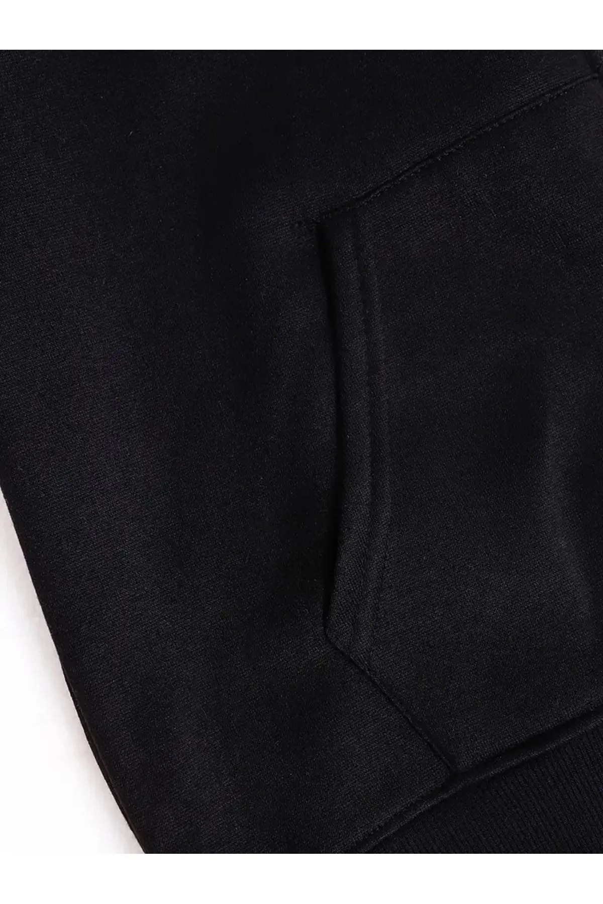 EYAX MODA UNISEX Kapüşonlu Fermuarlı Sweatshirt Büyük Beden görsel 3