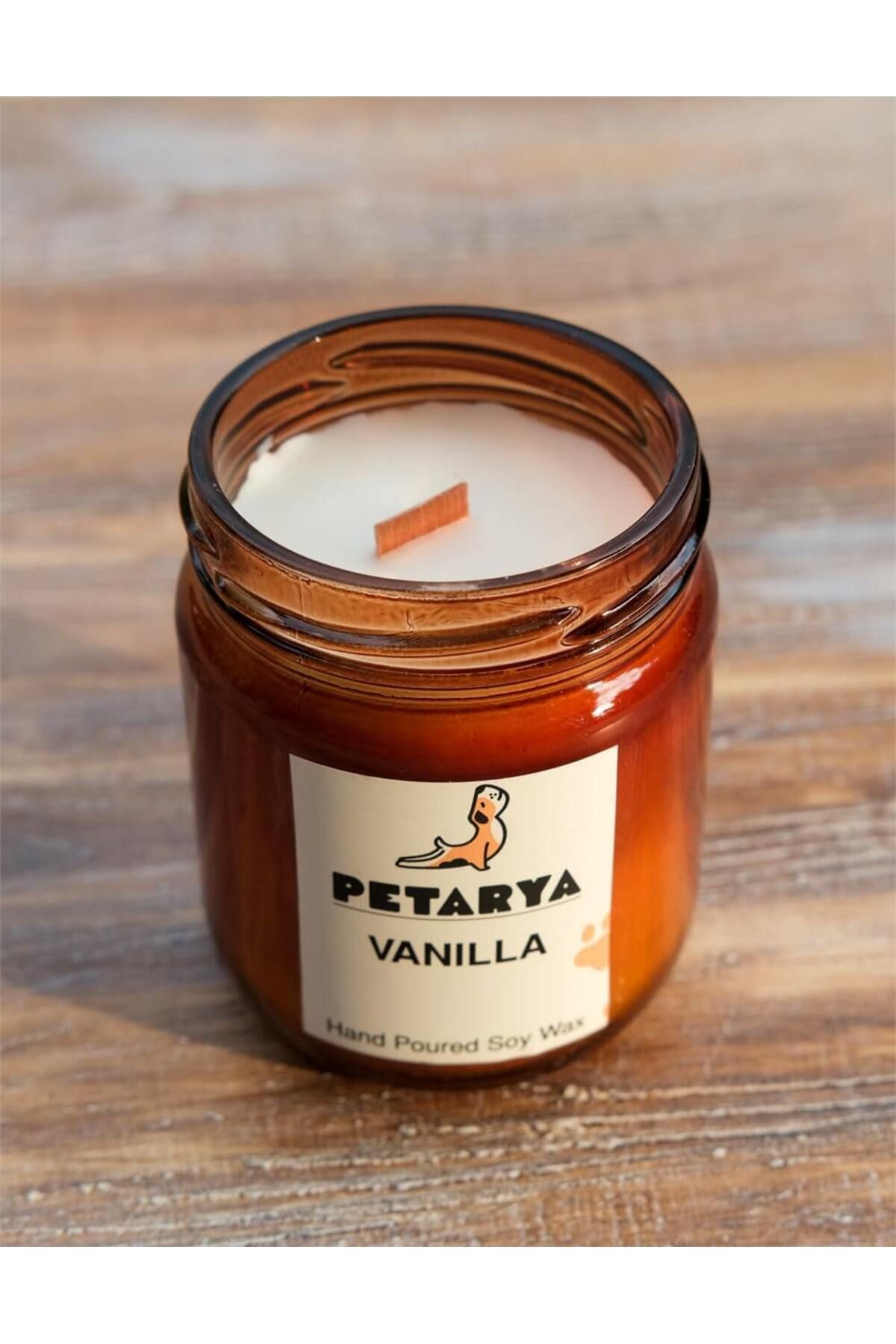 شمع و چراغ زرد وانیل طبیعی ضروری سویا PETARYA