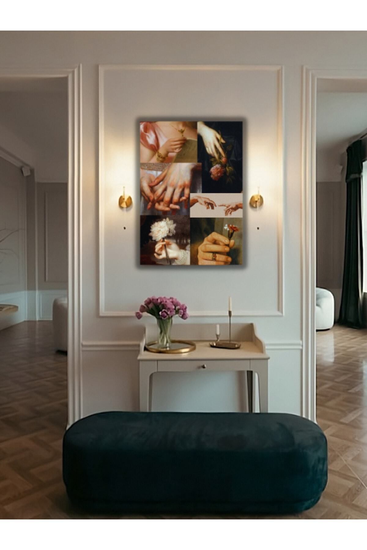 Vividale Zarafet Salon Oturma Odası Ofis İçin Özel Tasarım Dekoratif Dijital Baskı Kanvas Tablo