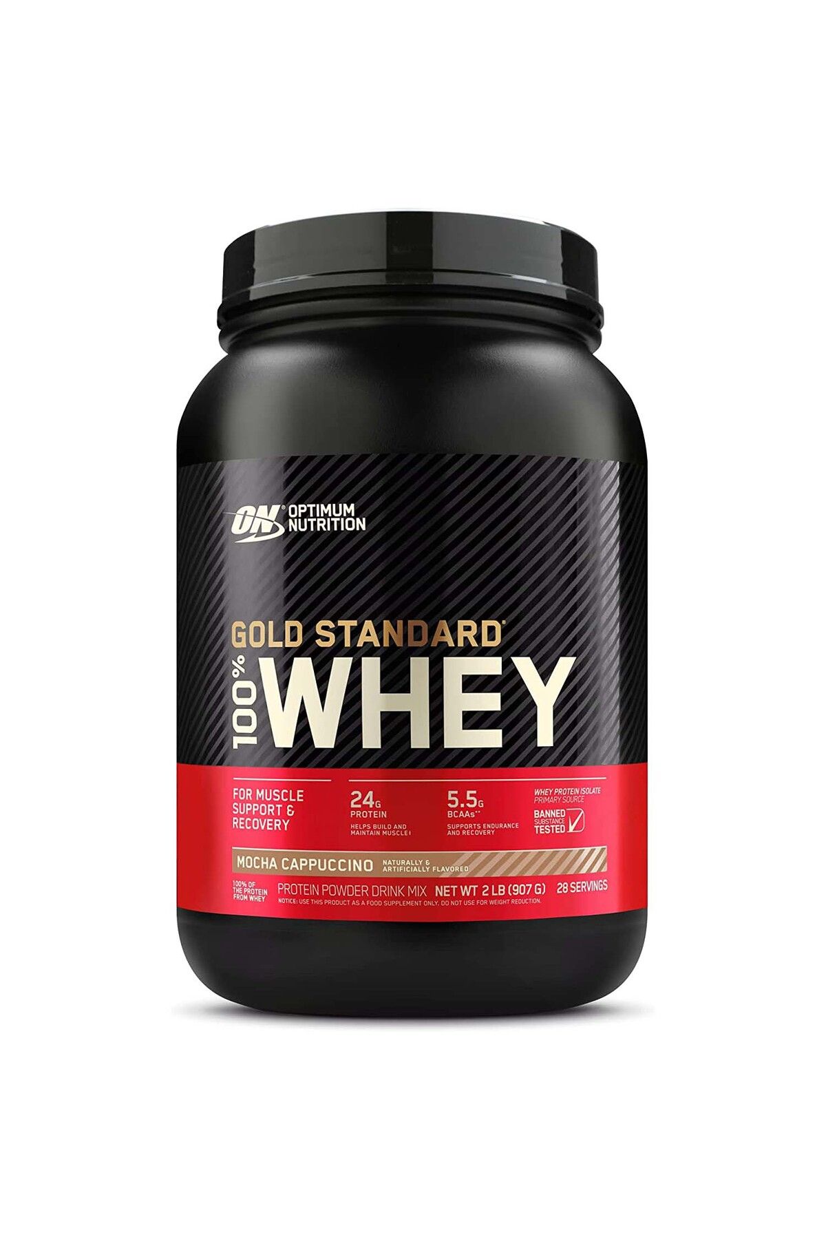 Optimum Nutrition-Gold Standard 100% Whey Protein, Mocha Cappuccino, 2 LB 1