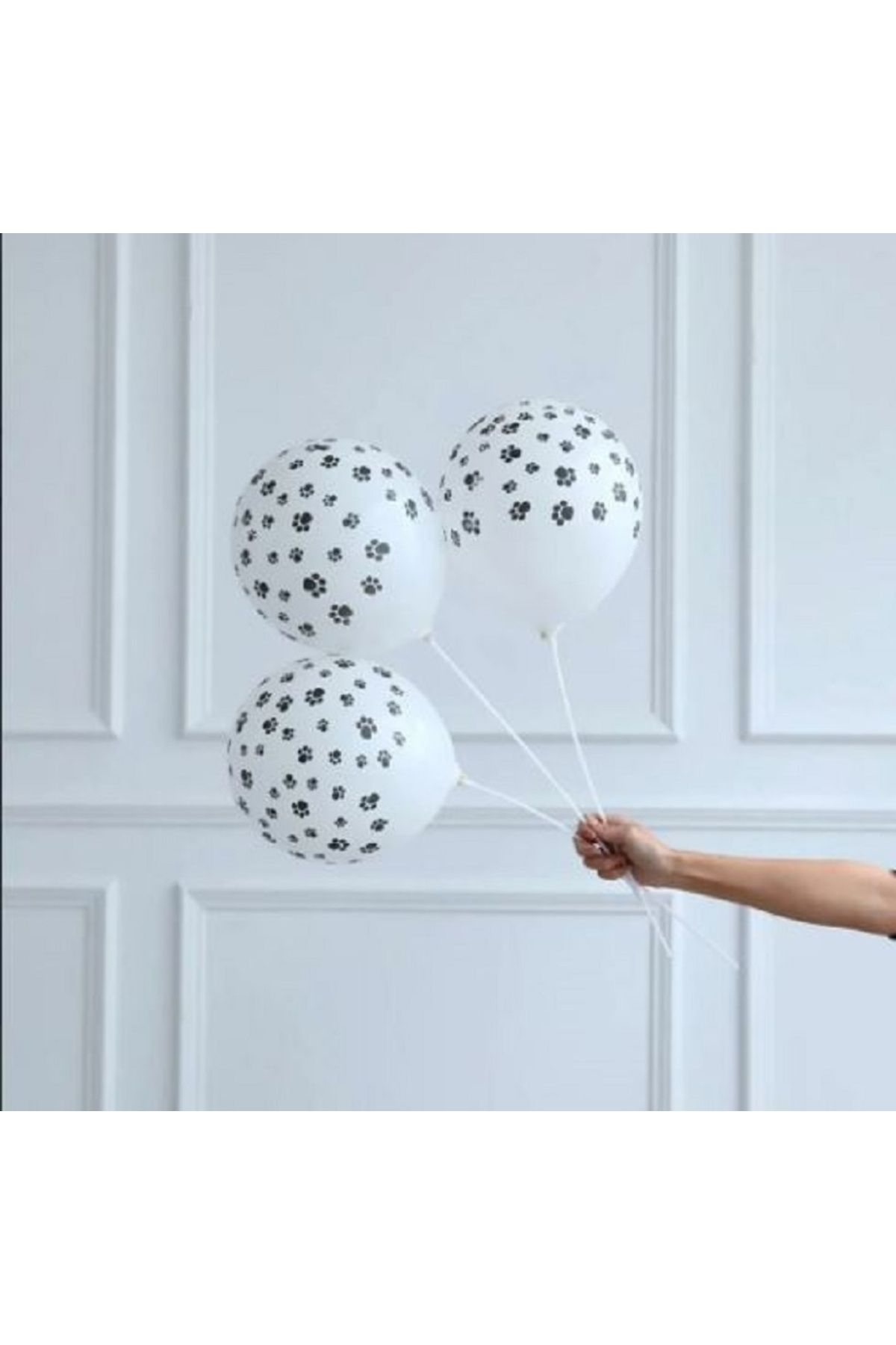 turkuaz parti-10-Piece Paw Printed Balloon with Cat and Dog Pattern 3