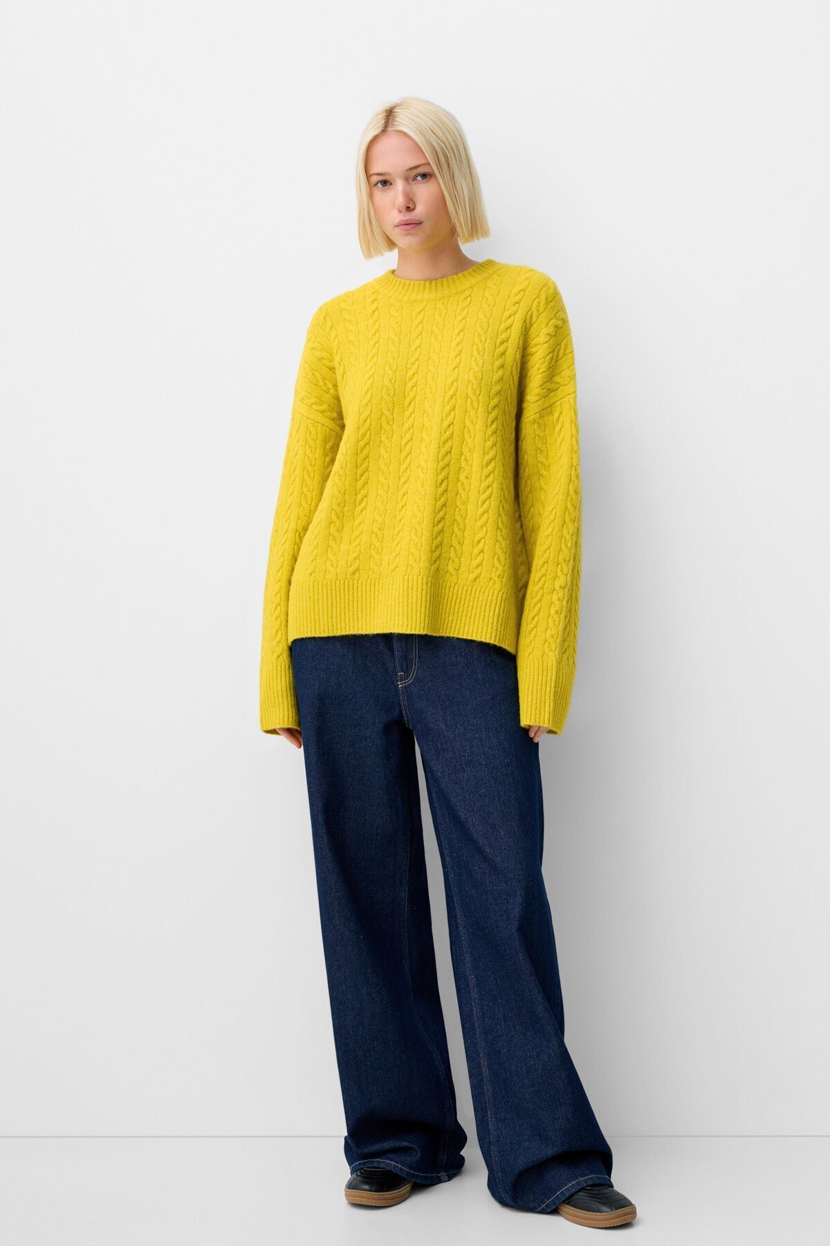 Bershka-Oversize Sweater with Hair Braid 5