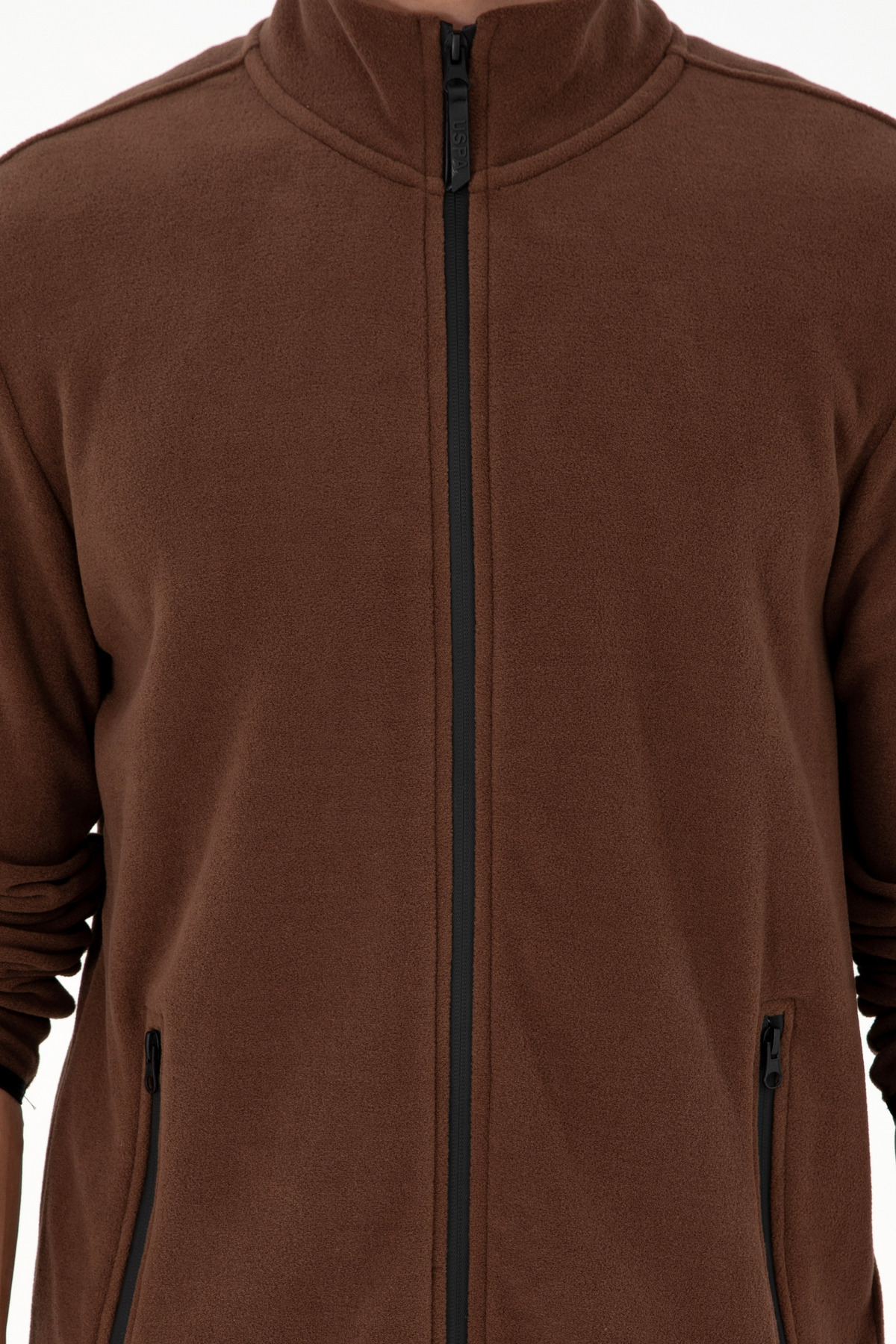 U.S. Polo Assn.-Men's Brown Basic Fleece Cardigan 50298066-Vr029 7