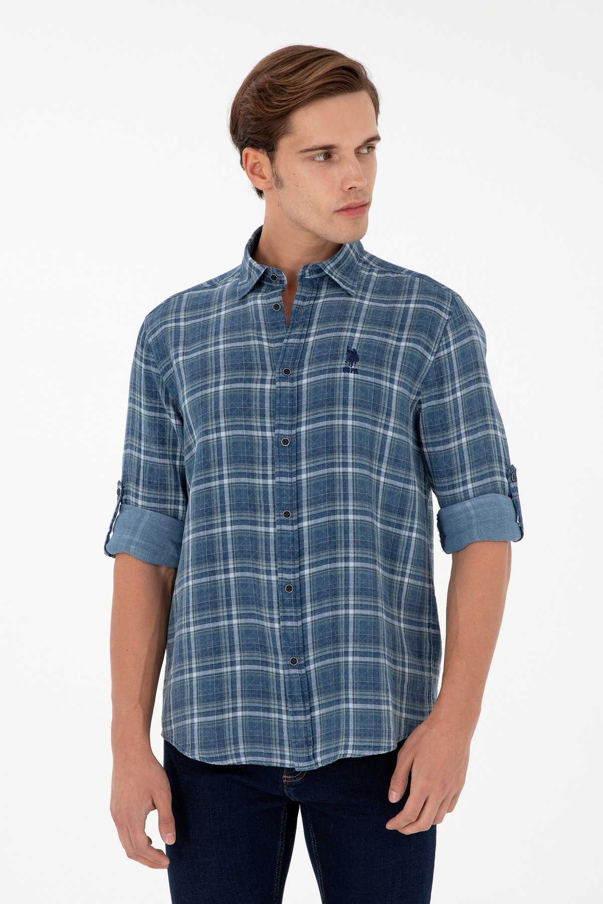 یو اس پولو پیراهن آستین بلند مردانه ۵۰۲۸۳۷۹۳-VR۰۳۲