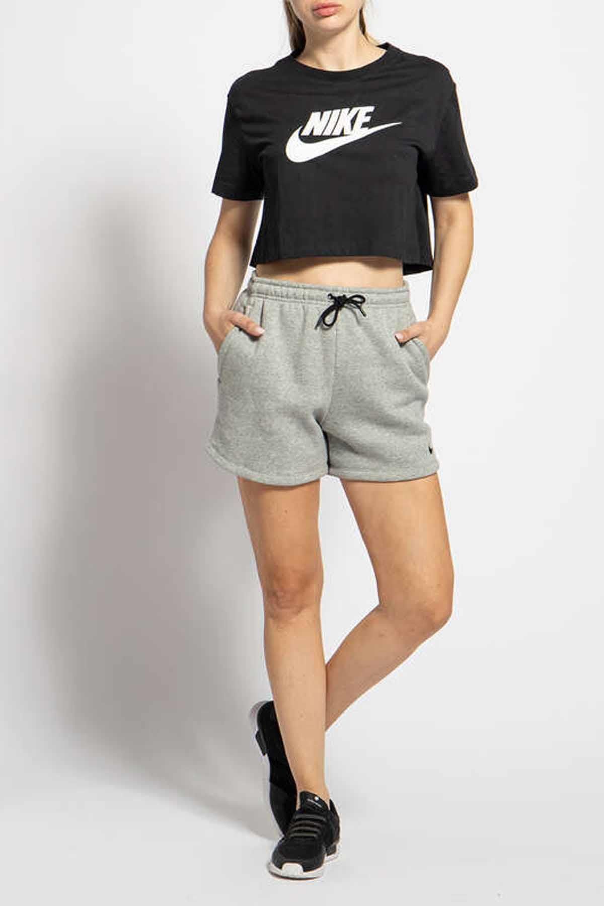 Nike-Women's Gray Cotton Shorts - CW6963-063 Model 1