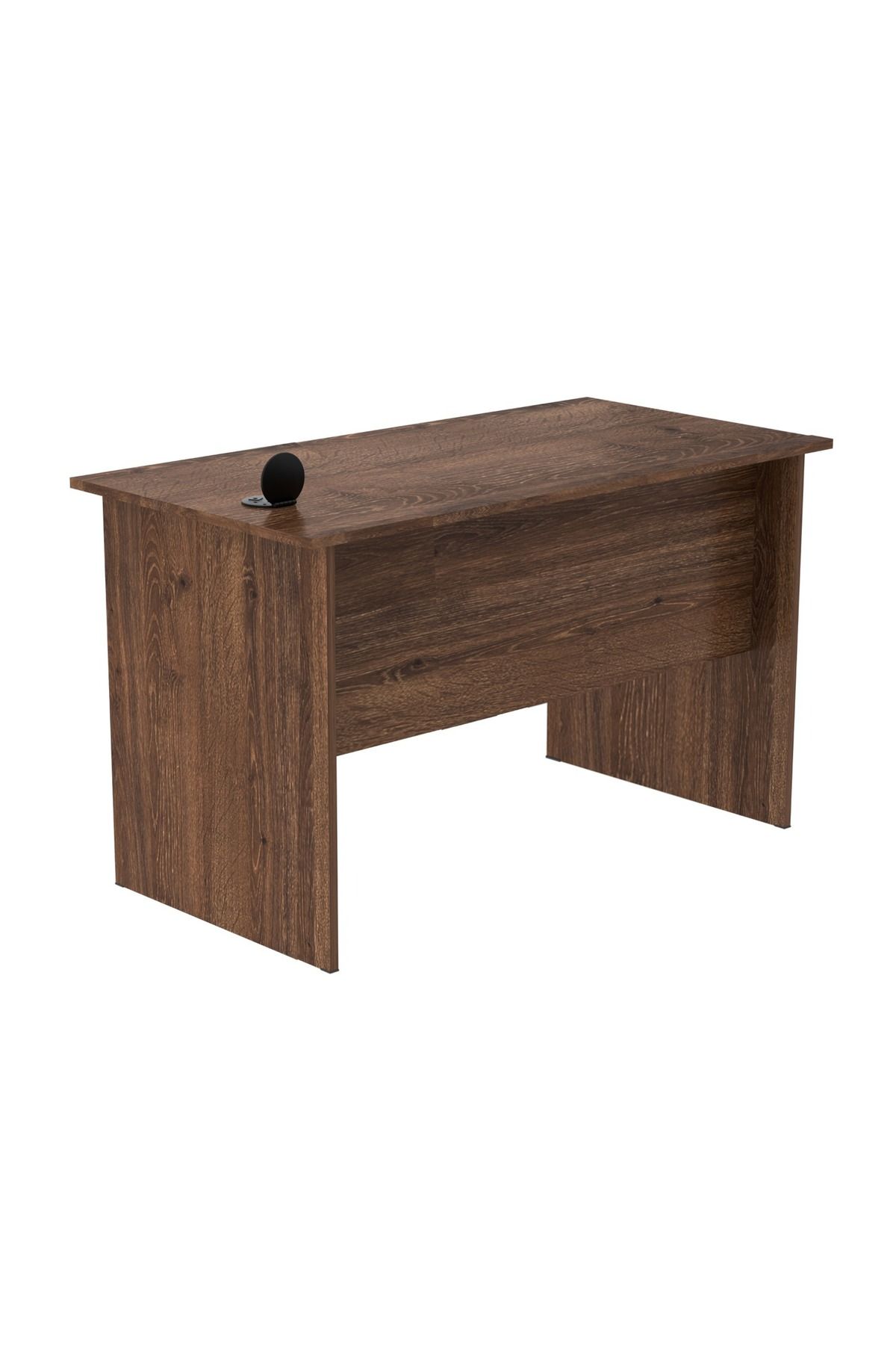 Mahmayi-Modern Writing Study Table With Round Desktop Power Module - Brown 6