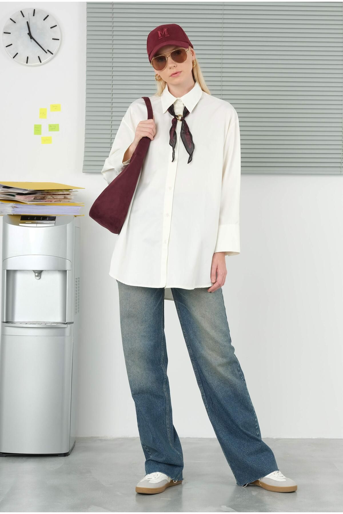 HEQA-Ecru Short Poplin Shirt 2