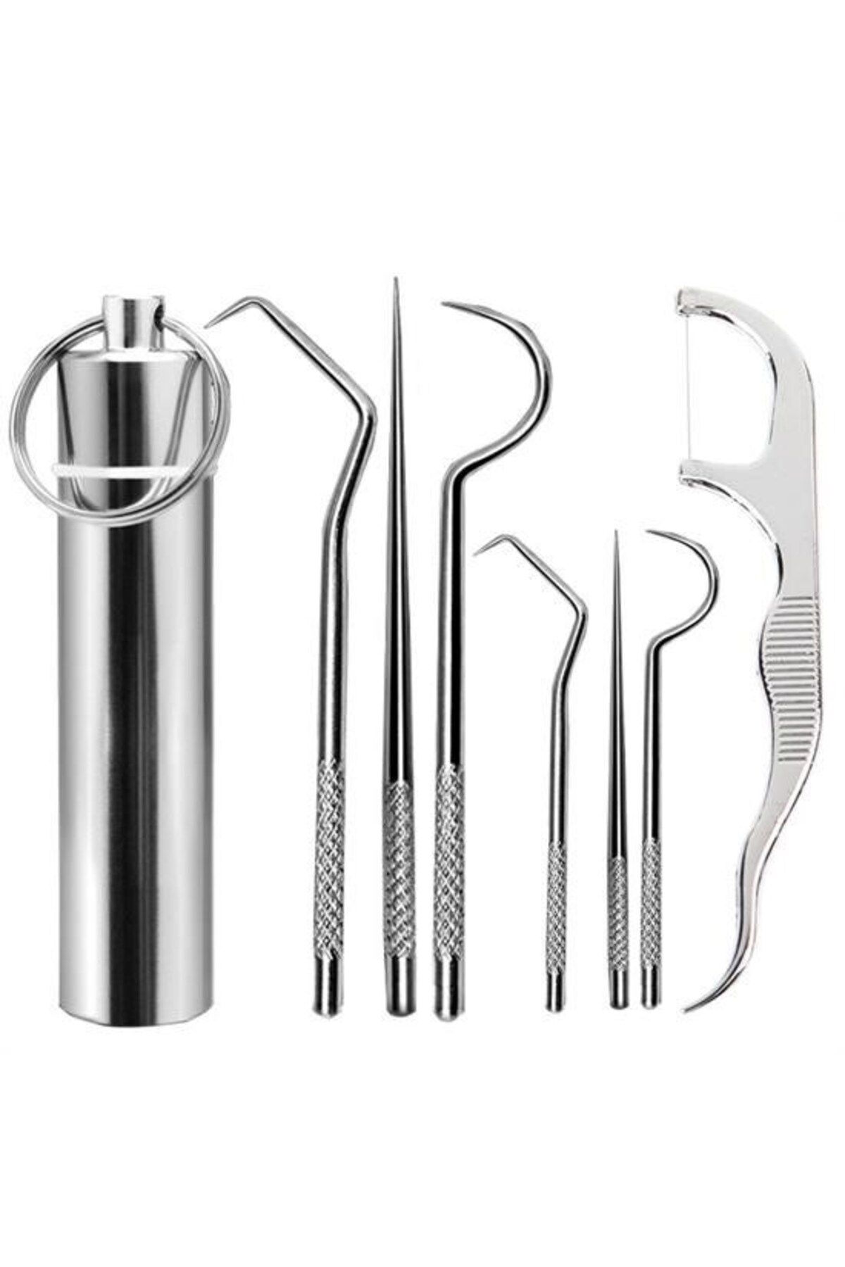 SAVA HOME COLLECTİON SAVA HOME® 7 Parça Paslanmaz Çelik Ağız Diş Tartar Sökücü Temizlik Bakım Seti