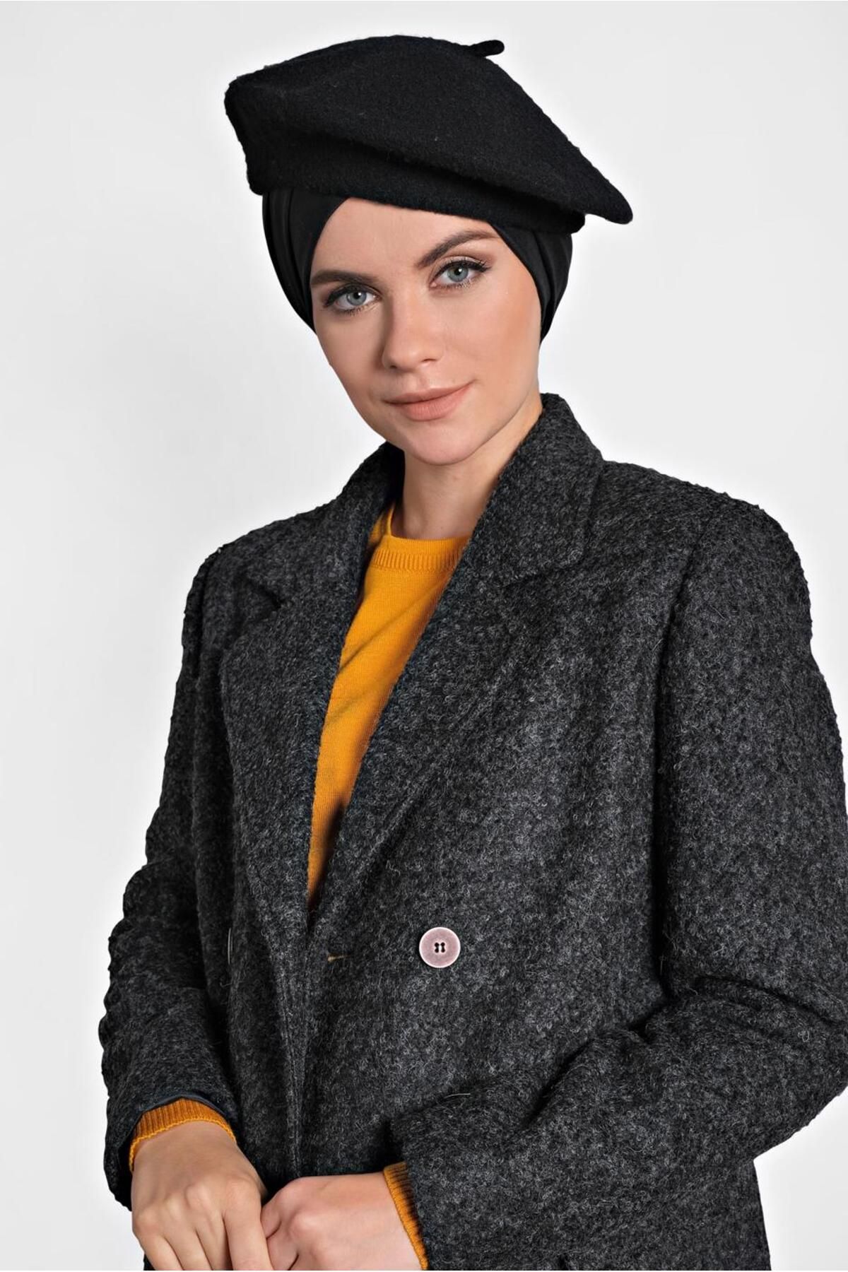 مانتو کلاسیک دکمه دار 90026 Alvina