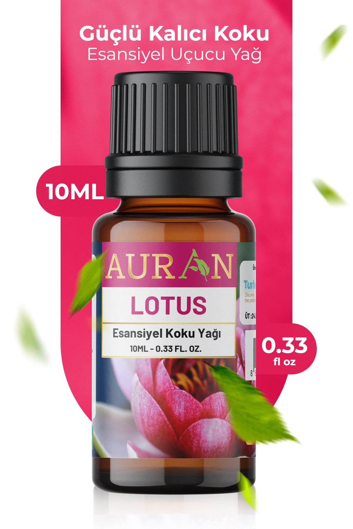 AURAN Lotus Esansiyel Uçucu Koku Yağı Buhurdanlık Yağı Difüzör Esansı Hobi Esans Ortam Oda Kokusu 10ml