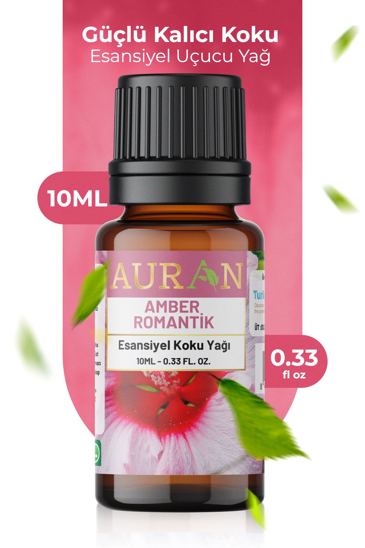 AURAN Amber Romantik Esansiyel Uçucu Koku Yağı Difüzör Esansı Buhurdanlık Yağı Aromaterapi Yağı 10ml