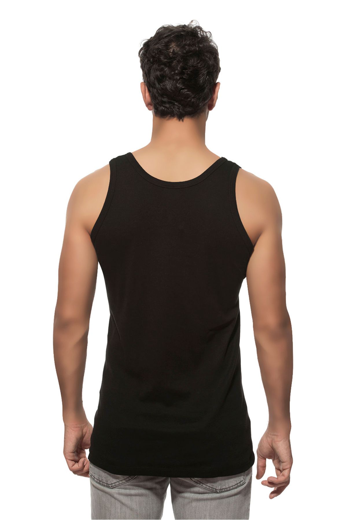 ÖZKAN underwear-Boys Rib Tank Top - Pack of 6, 100% Cotton, Flexible and Comfortable Thick Strap 3