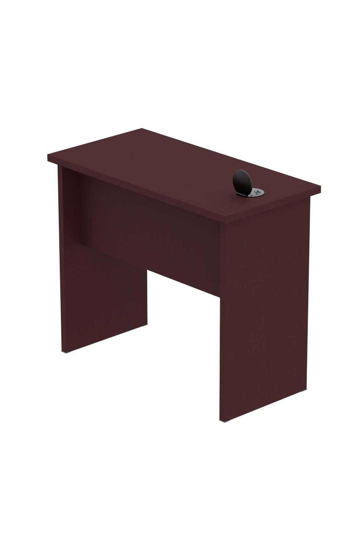 Mahmayi-Limited Edition Modern Executive Study Desks With Round Desktop Power Module - Apply Cherry 6