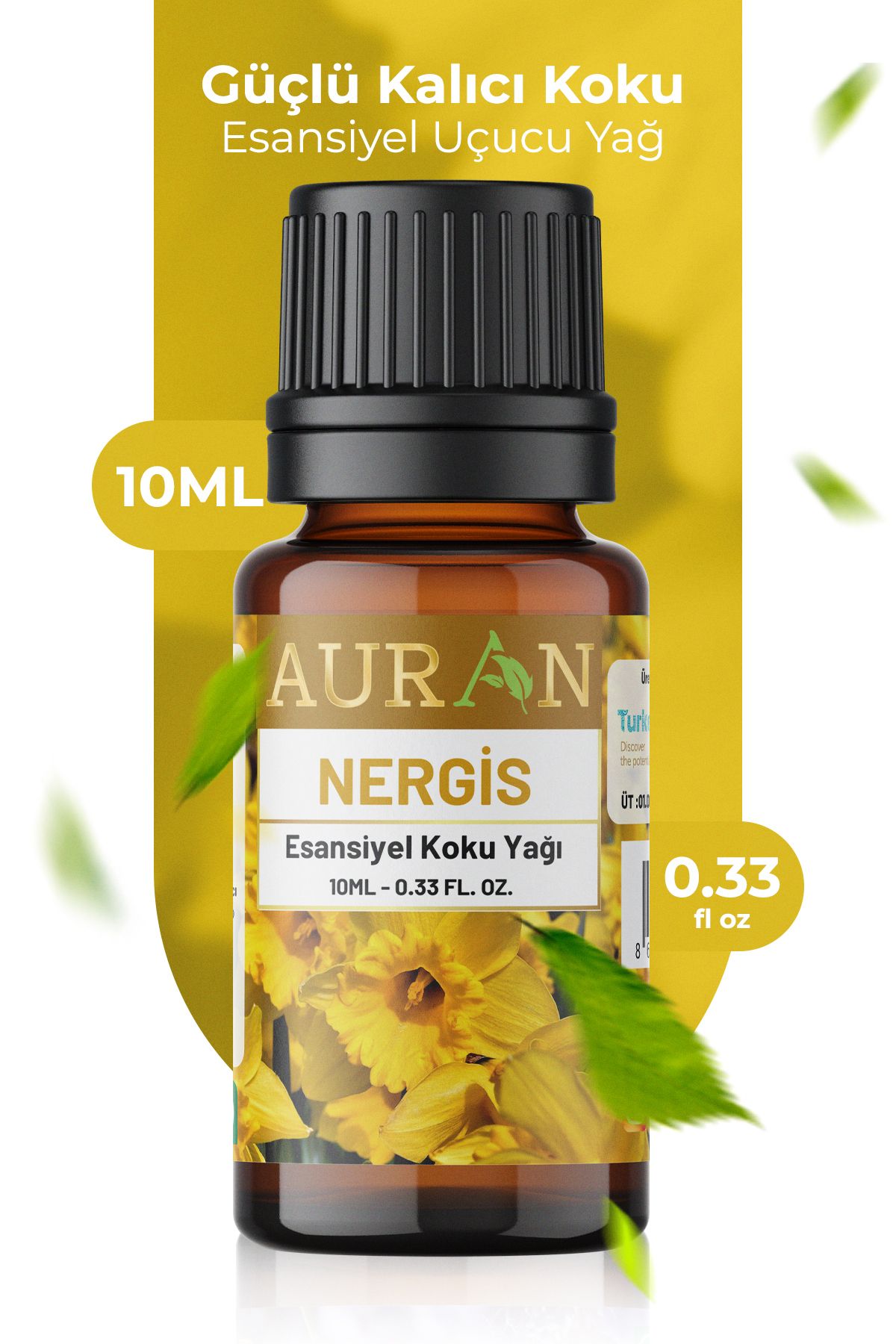 AURAN Nergis Esansiyel Uçucu Koku Yağı Difüzör Esansı Buhurdanlık Yağı Aromaterapi Yağı 10ml