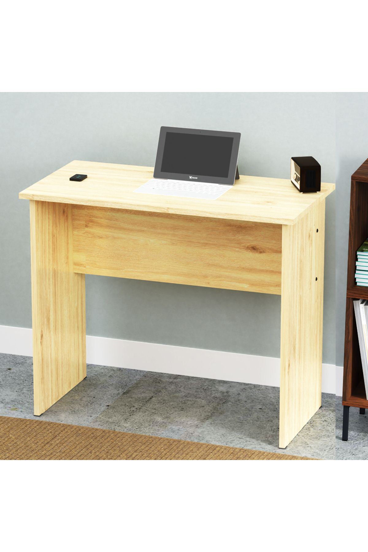 Mahmayi-Modern MP1 Study Table, Executive Desk 90x45 with Black BS02 Desktop Socket 3