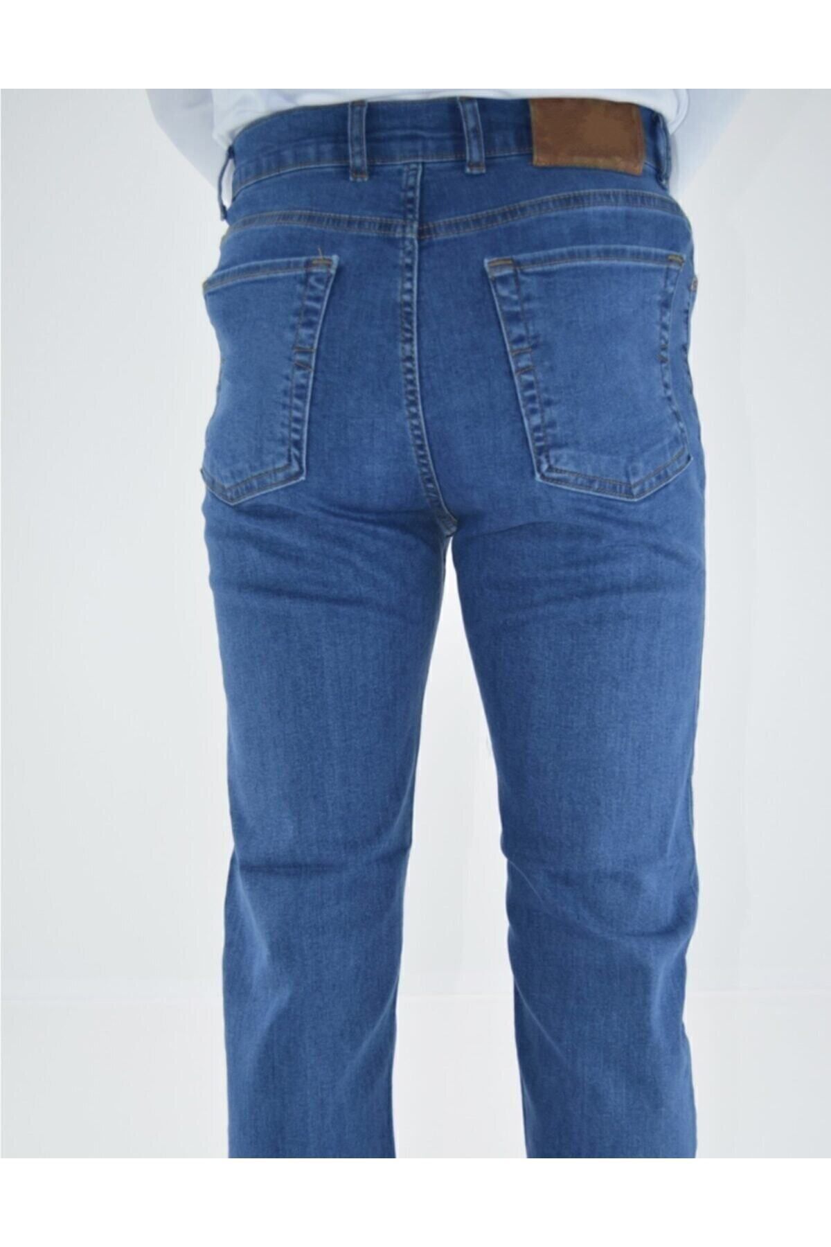 DostumGiyim Siyah Klasik Fit Büyük Beden Bel Normal Paça Erkek Kot Pantolon Likralı Jean görsel 4