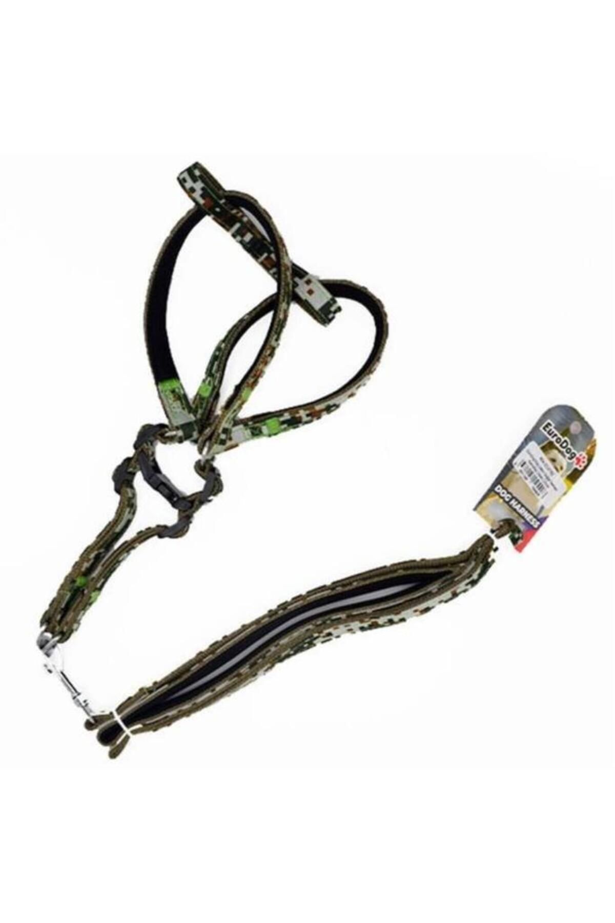 O Dog Eurodog Köpek Uzatma Tasması+Göğüs Tasması Kamuflaj 15mm 120 Cm - 454-JCLH782