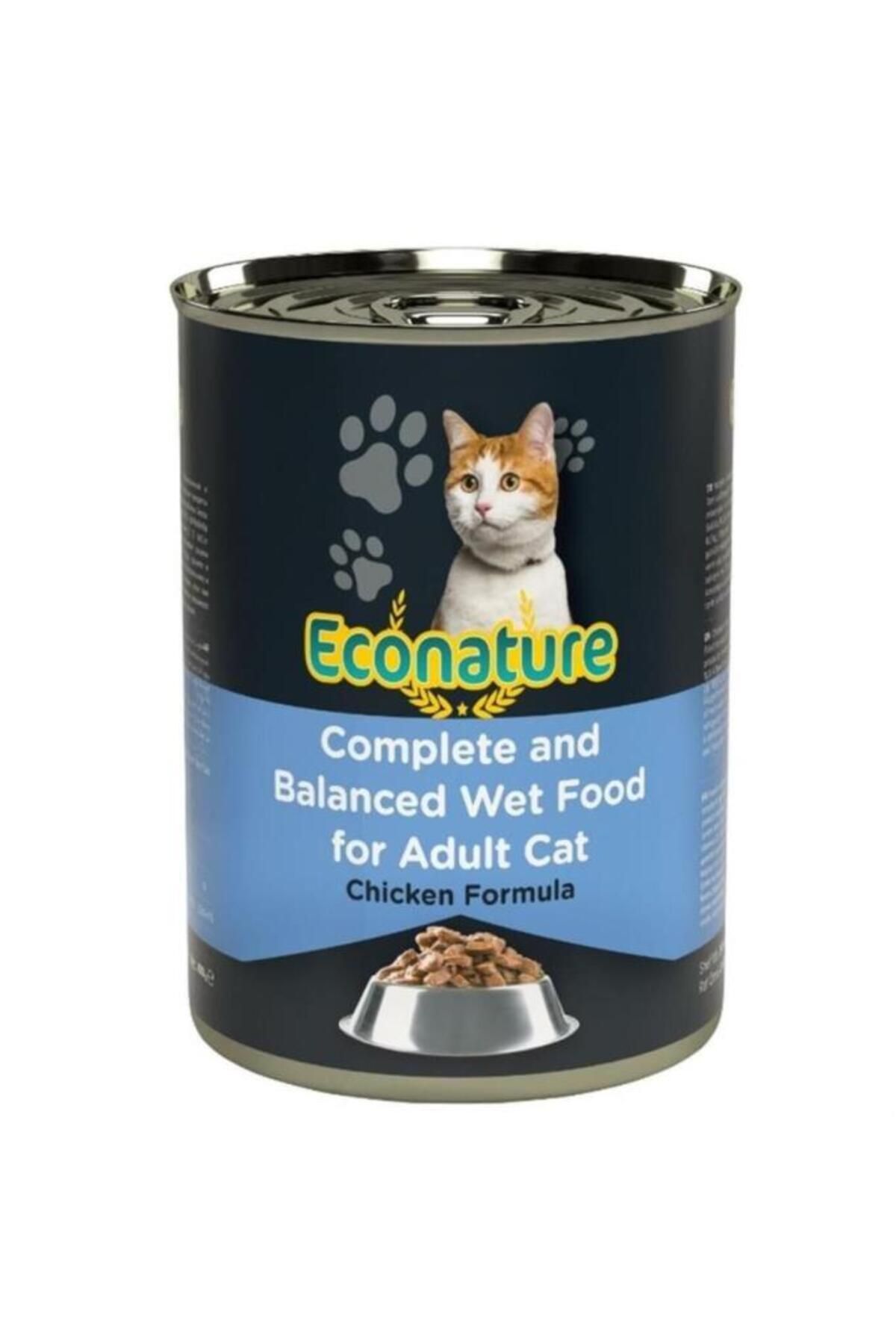 Econature Adult Tavuklu Yetişkin Konserve Kedi Maması 400 Gr