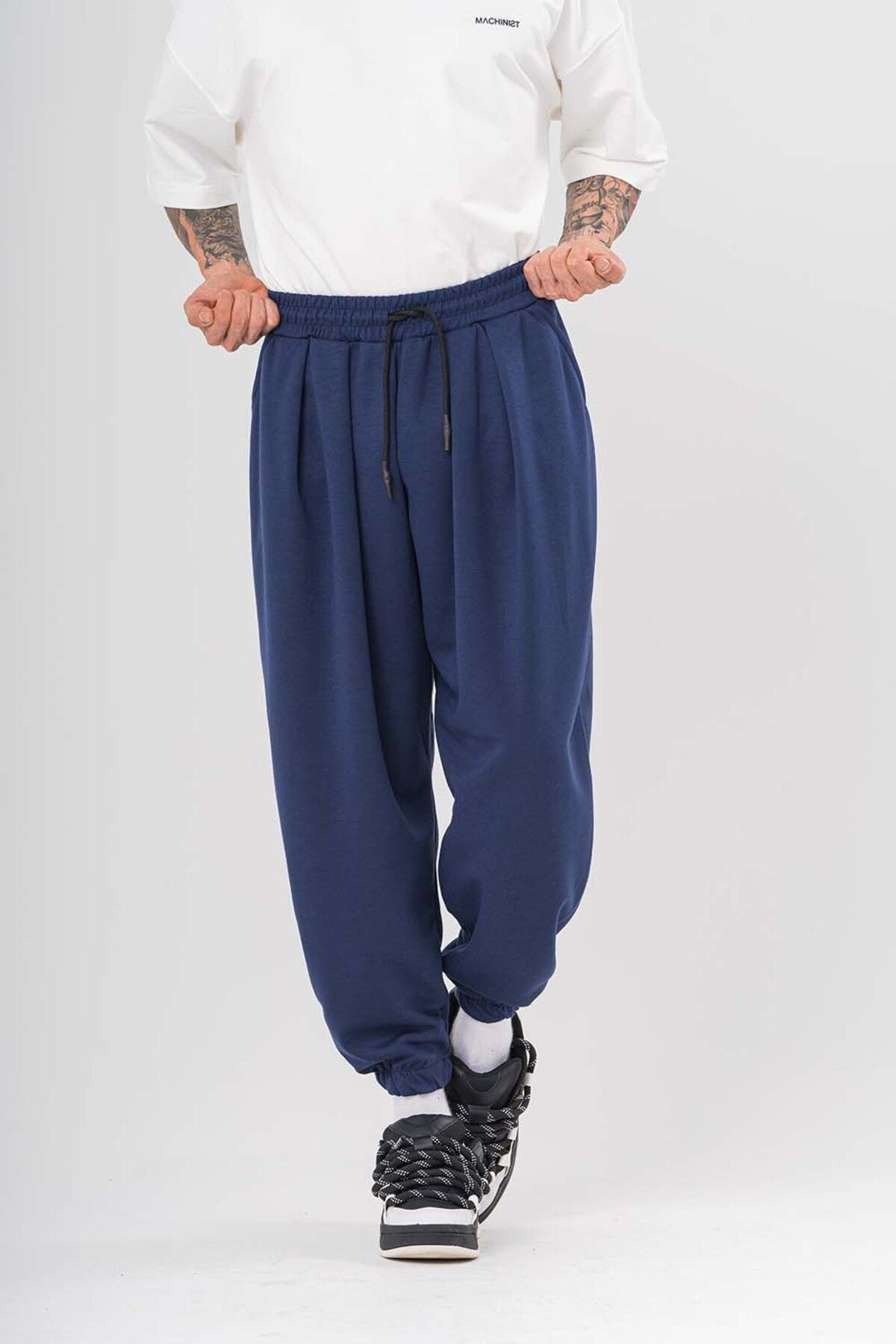 go gang own-Toji Pleated Baggy Shawl with Elastic Waist and Legs 7