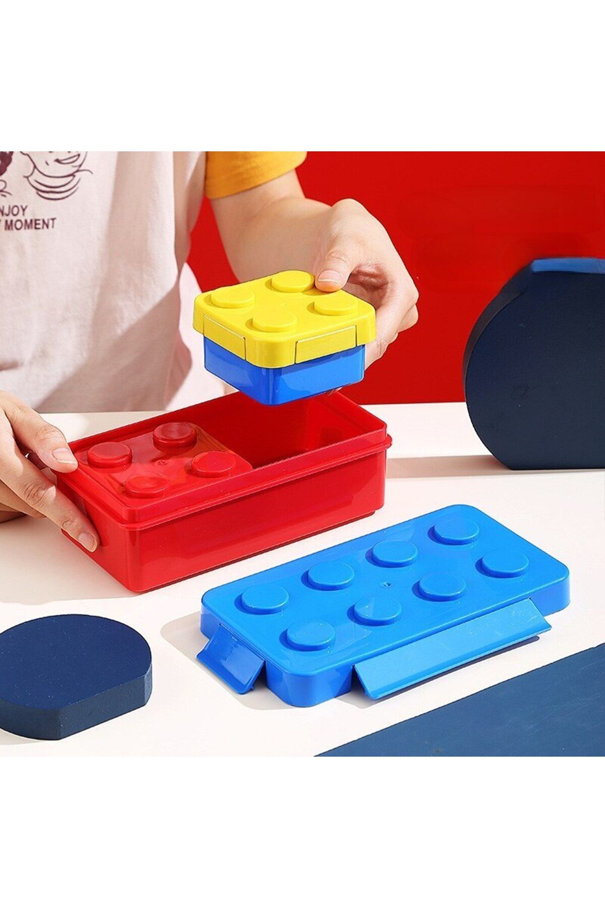 Choice-Lunch Box Diy Building Block Lunch Box Modular Building Blocks For Children Student Building Block B 5