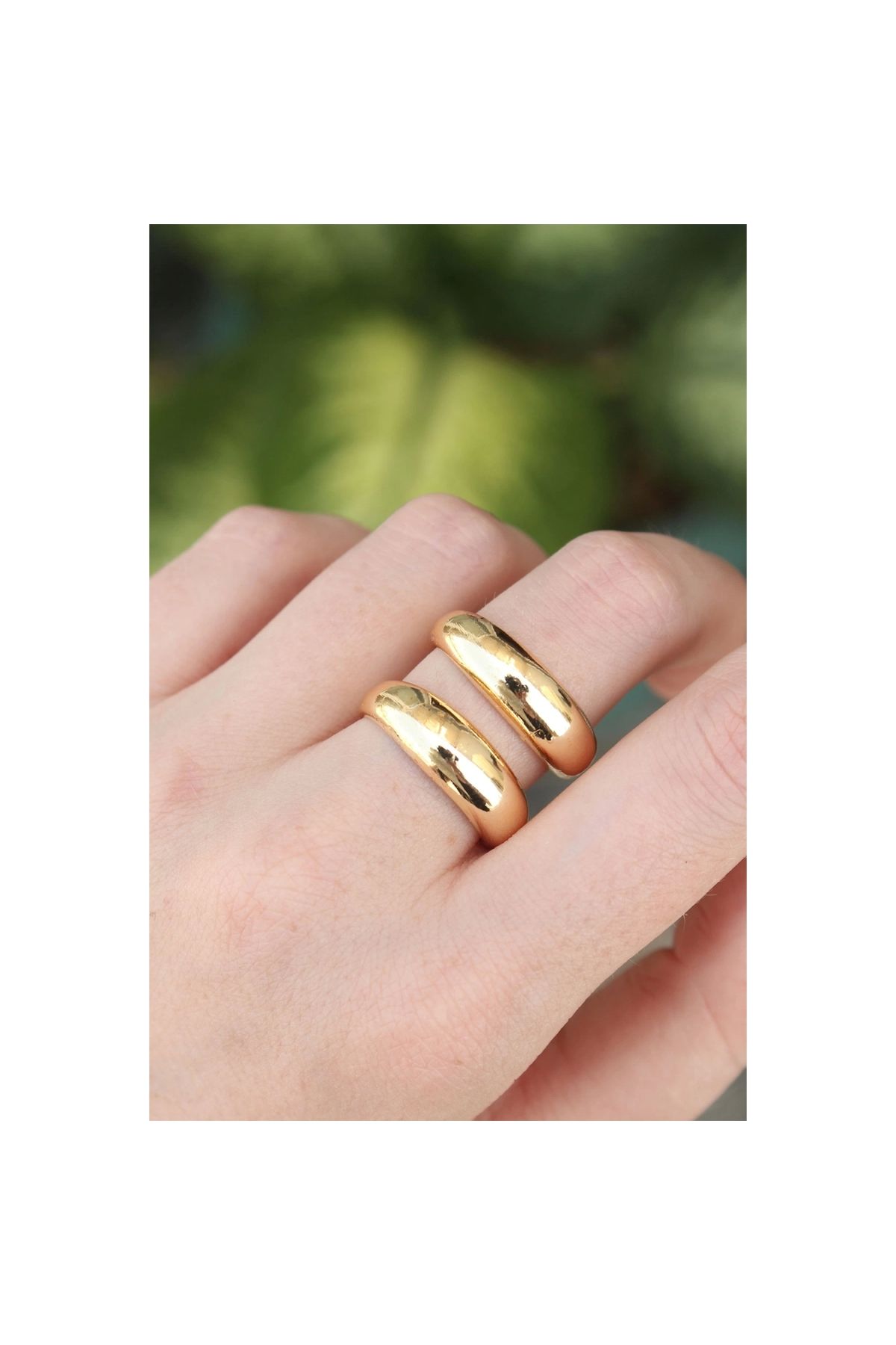 Narnuga Pirinç Gold Renk Ayarlanabilir Şerit Yüzük - TJ-BYK3172